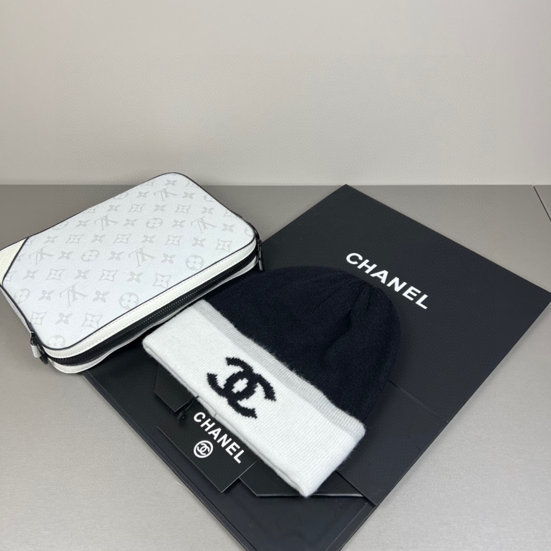 ￥认准品质哦，精巯羊毛系列Chanel官网品质香奈儿秋冬网红时尚博主推荐款毛线帽，小红书爆款，手感超柔软