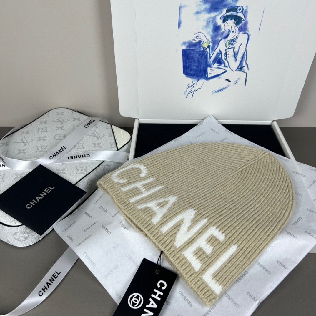 ￥认准品质哦，精巯羊毛系列Chanel官网品质香奈儿秋冬网红时尚博主推荐款毛线帽，小红书爆款，手感超柔软