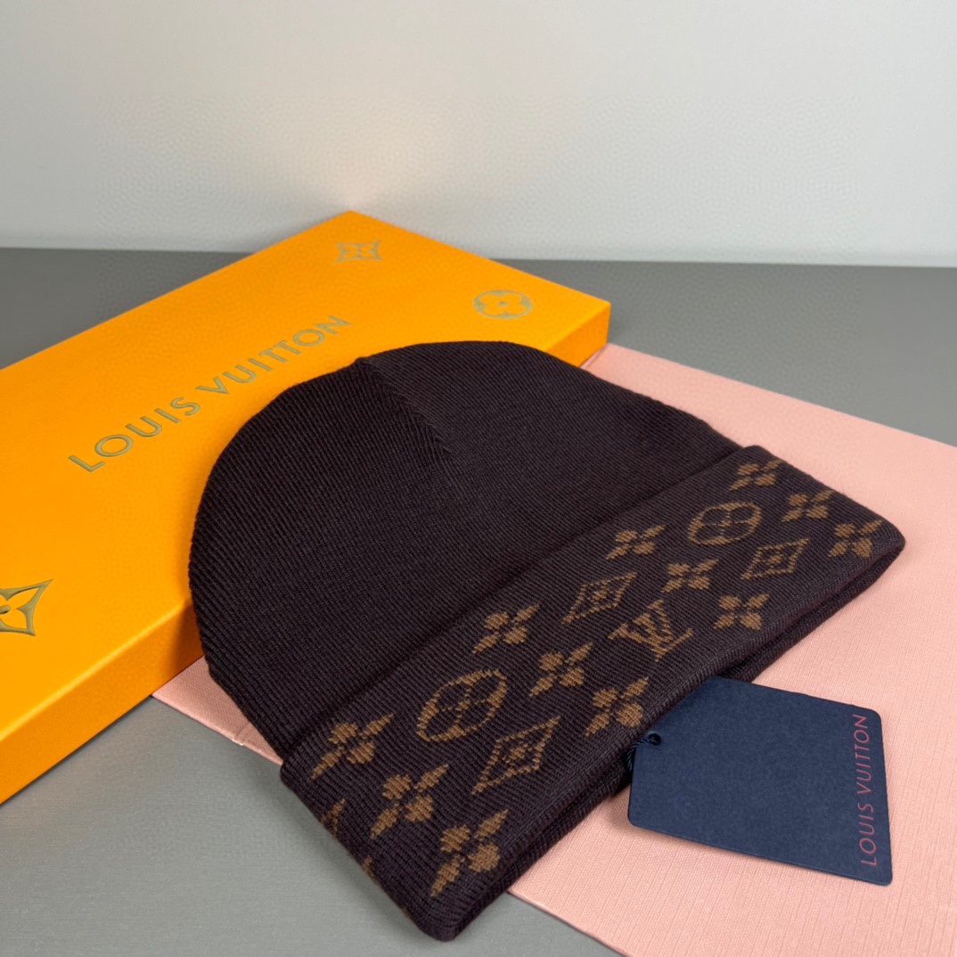配防尘袋〈对版高品质，认准咯〉路易威登LOUIS VUITTON🎩官方热卖爆款，羊毛针织毛线帽，时尚好品