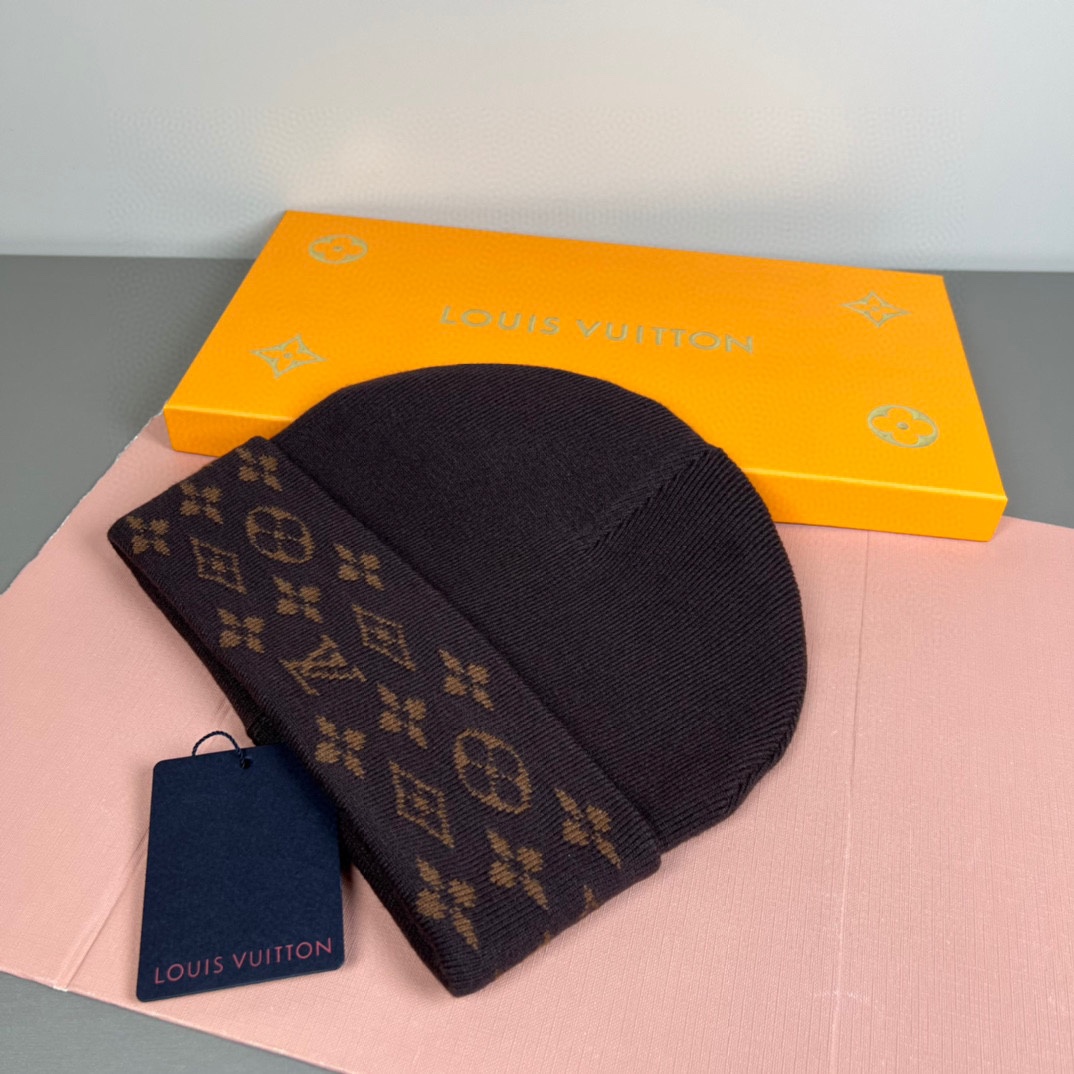 配防尘袋〈对版高品质，认准咯〉路易威登LOUIS VUITTON🎩官方热卖爆款，羊毛针织毛线帽，时尚好品