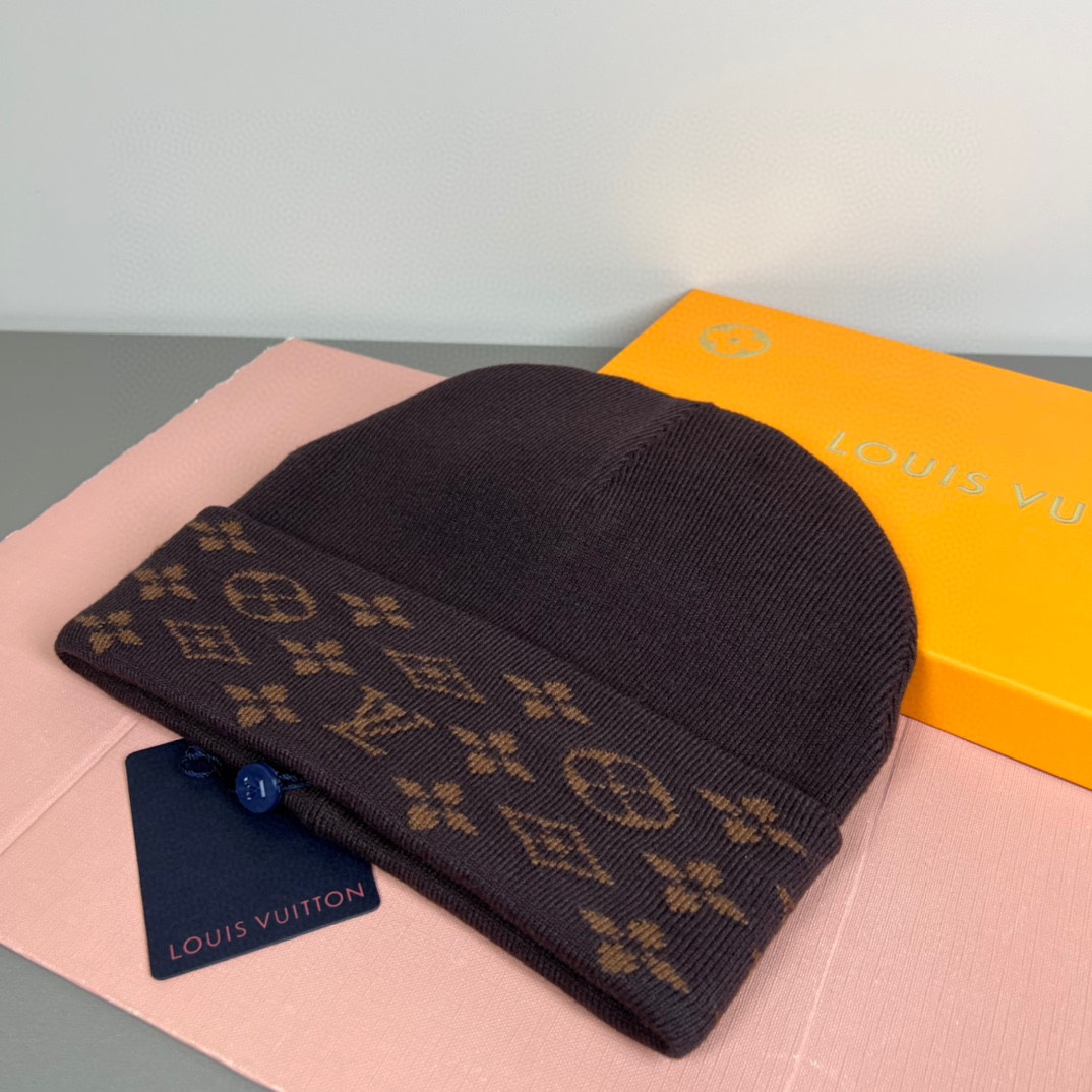 配防尘袋〈对版高品质，认准咯〉路易威登LOUIS VUITTON🎩官方热卖爆款，羊毛针织毛线帽，时尚好品
