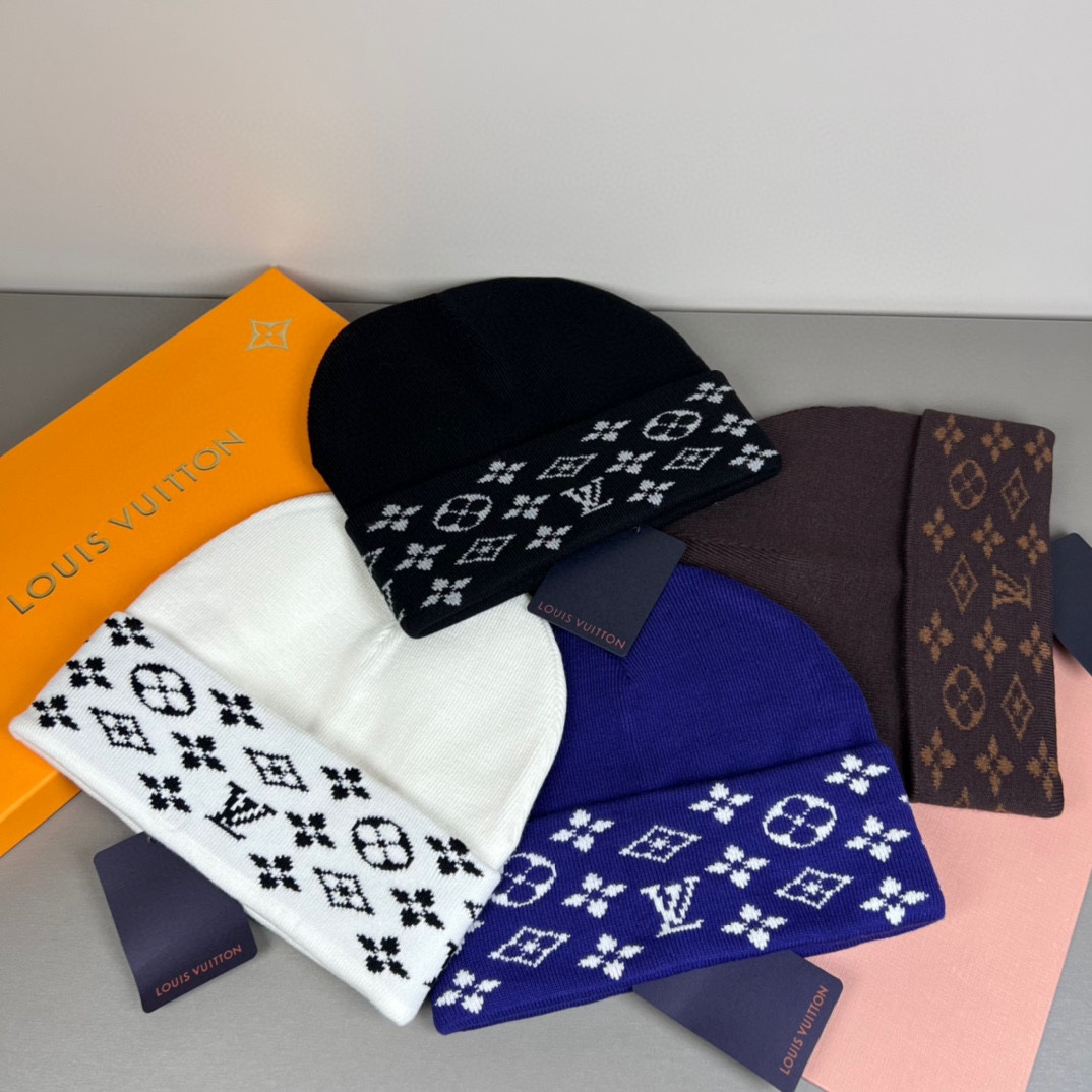 配防尘袋〈对版高品质，认准咯〉路易威登LOUIS VUITTON🎩官方热卖爆款，羊毛针织毛线帽，时尚好品