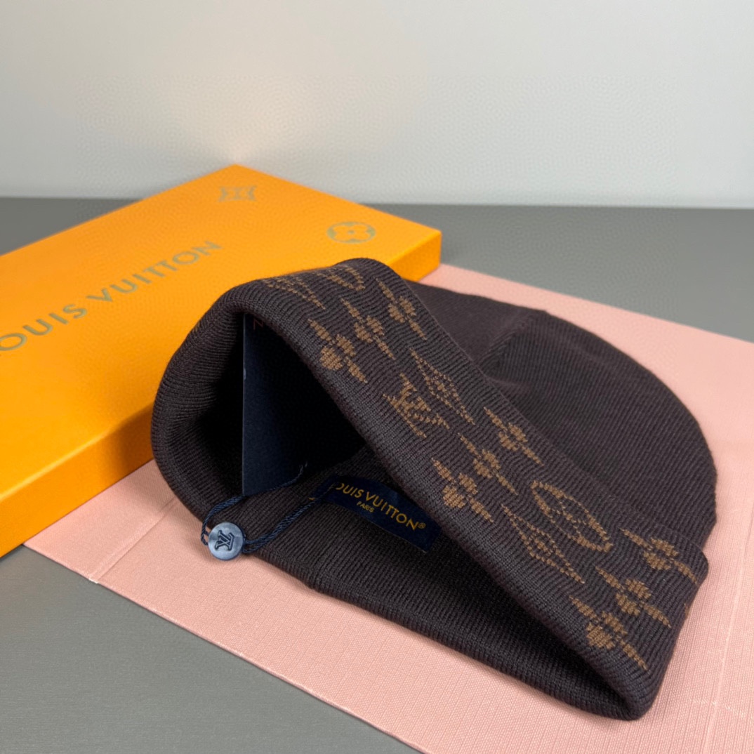 配防尘袋〈对版高品质，认准咯〉路易威登LOUIS VUITTON🎩官方热卖爆款，羊毛针织毛线帽，时尚好品