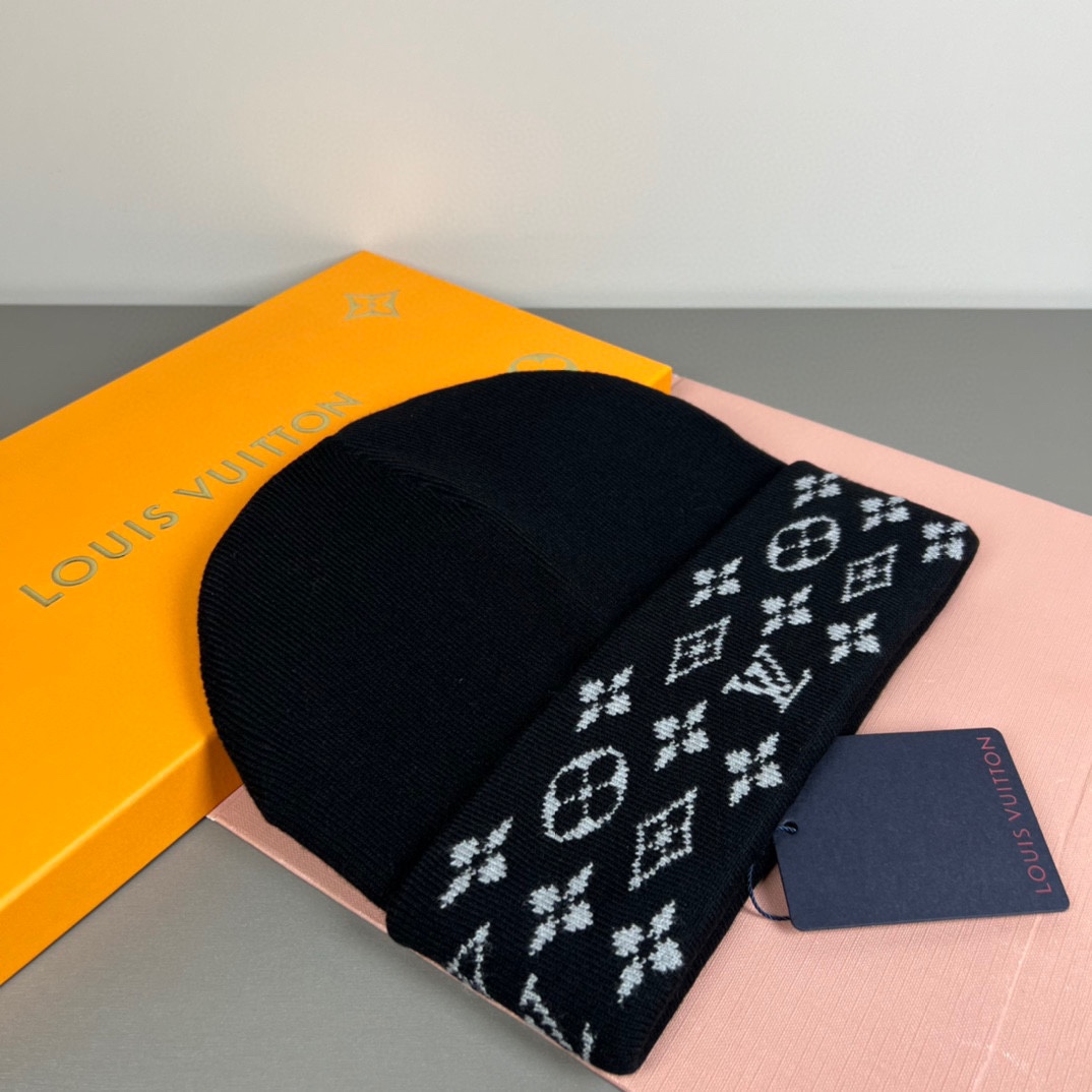 配防尘袋〈对版高品质，认准咯〉路易威登LOUIS VUITTON🎩官方热卖爆款，羊毛针织毛线帽，时尚好品