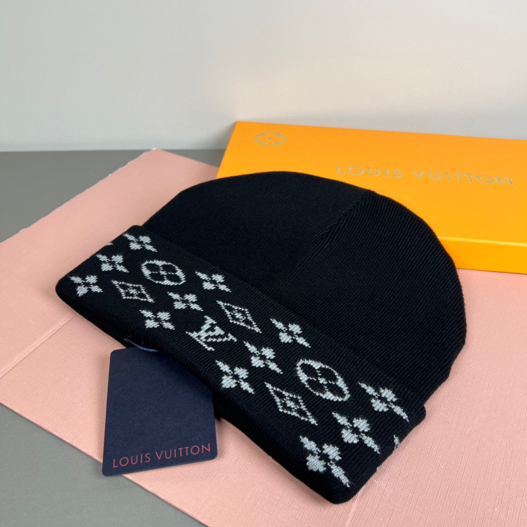 配防尘袋〈对版高品质，认准咯〉路易威登LOUIS VUITTON🎩官方热卖爆款，羊毛针织毛线帽，时尚好品