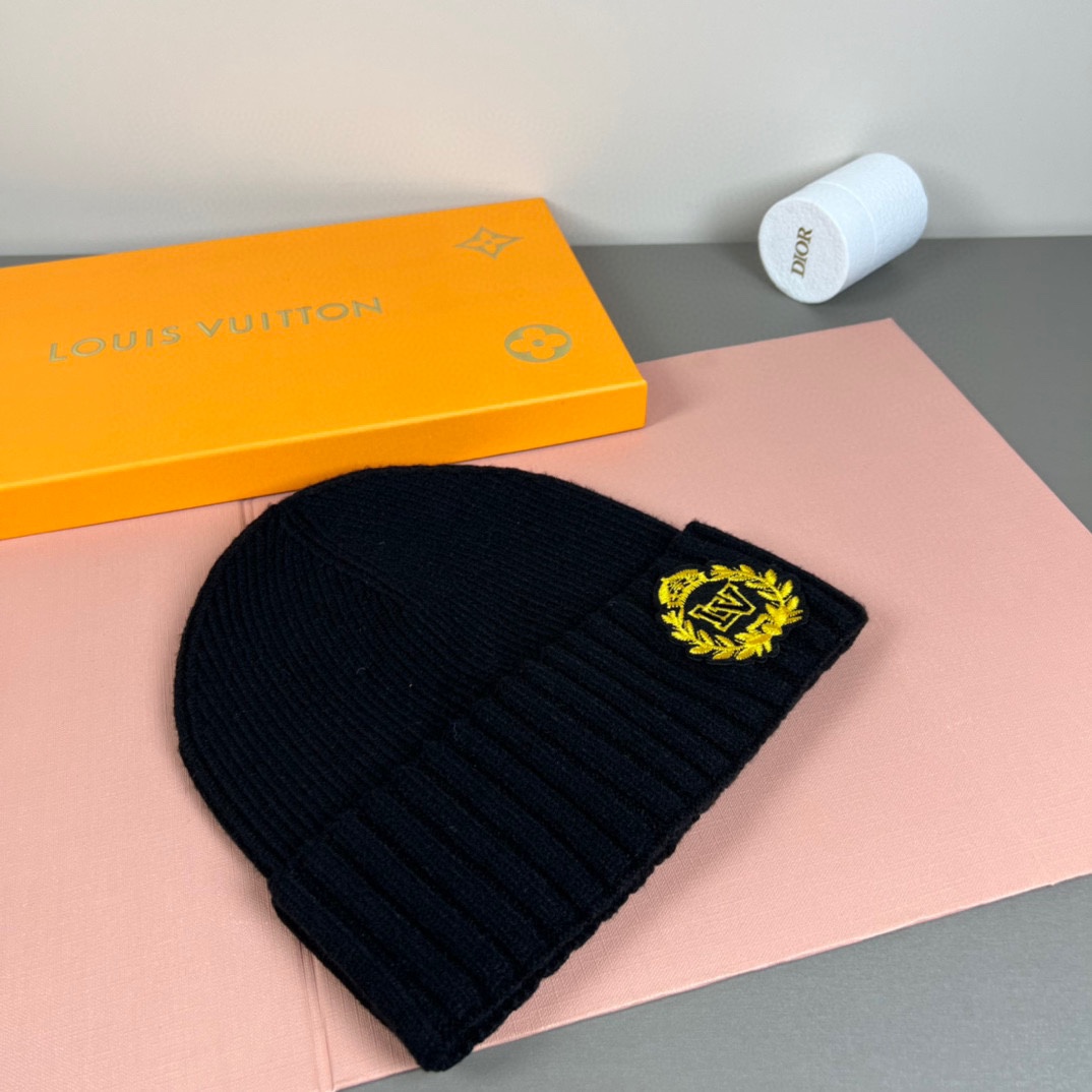 配防尘袋路易威登LOUIS VUITTON🎩官方热卖爆款，羊毛针织毛线帽，时尚好品质高端大气，超柔软！超