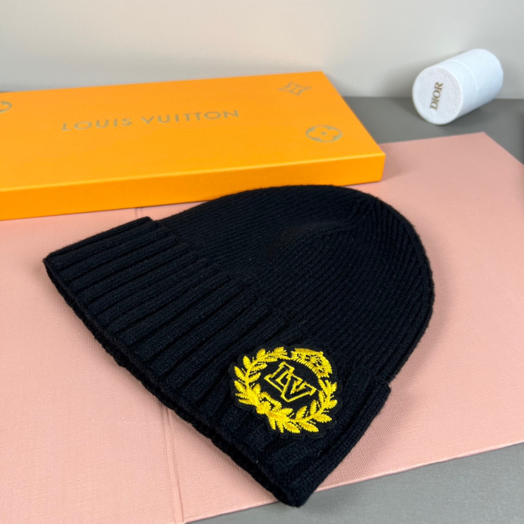 配防尘袋路易威登LOUIS VUITTON🎩官方热卖爆款，羊毛针织毛线帽，时尚好品质高端大气，超柔软！超