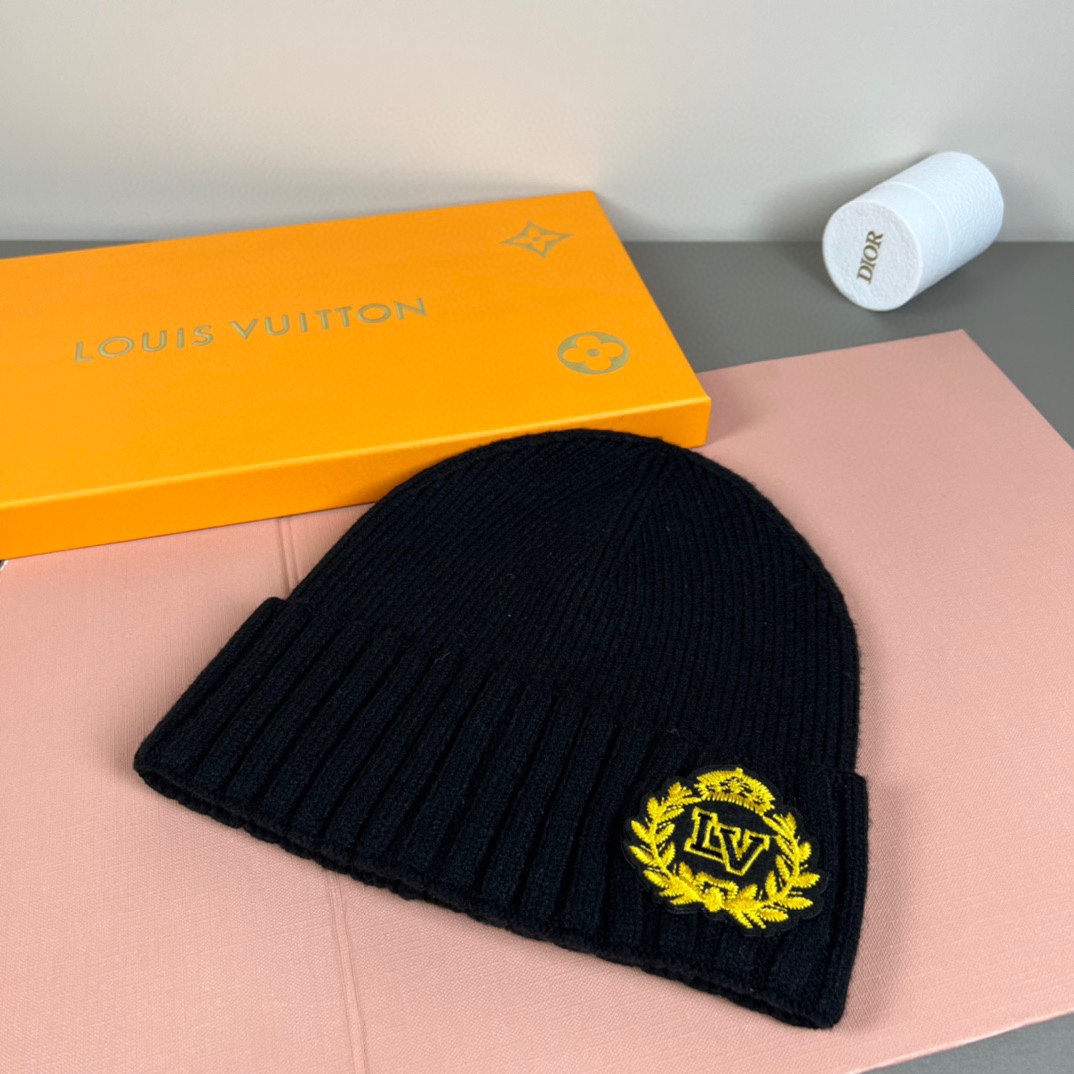 配防尘袋路易威登LOUIS VUITTON🎩官方热卖爆款，羊毛针织毛线帽，时尚好品质高端大气，超柔软！超