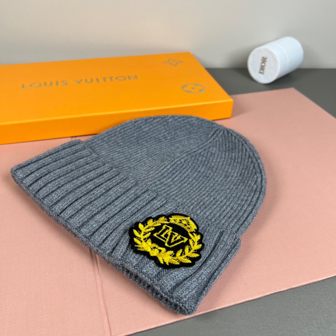 配防尘袋路易威登LOUIS VUITTON🎩官方热卖爆款，羊毛针织毛线帽，时尚好品质高端大气，超柔软！超