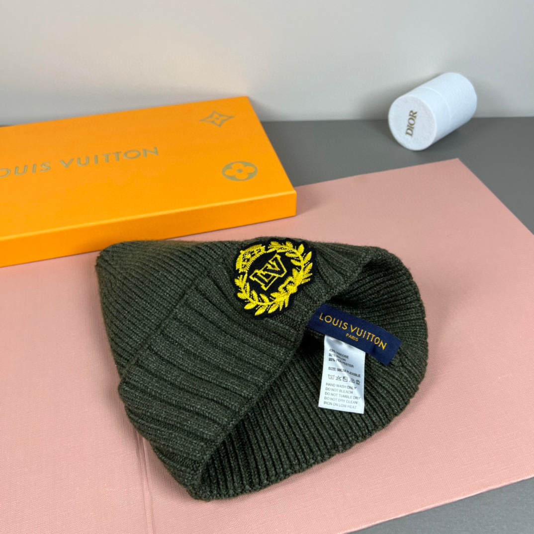 配防尘袋路易威登LOUIS VUITTON🎩官方热卖爆款，羊毛针织毛线帽，时尚好品质高端大气，超柔软！超