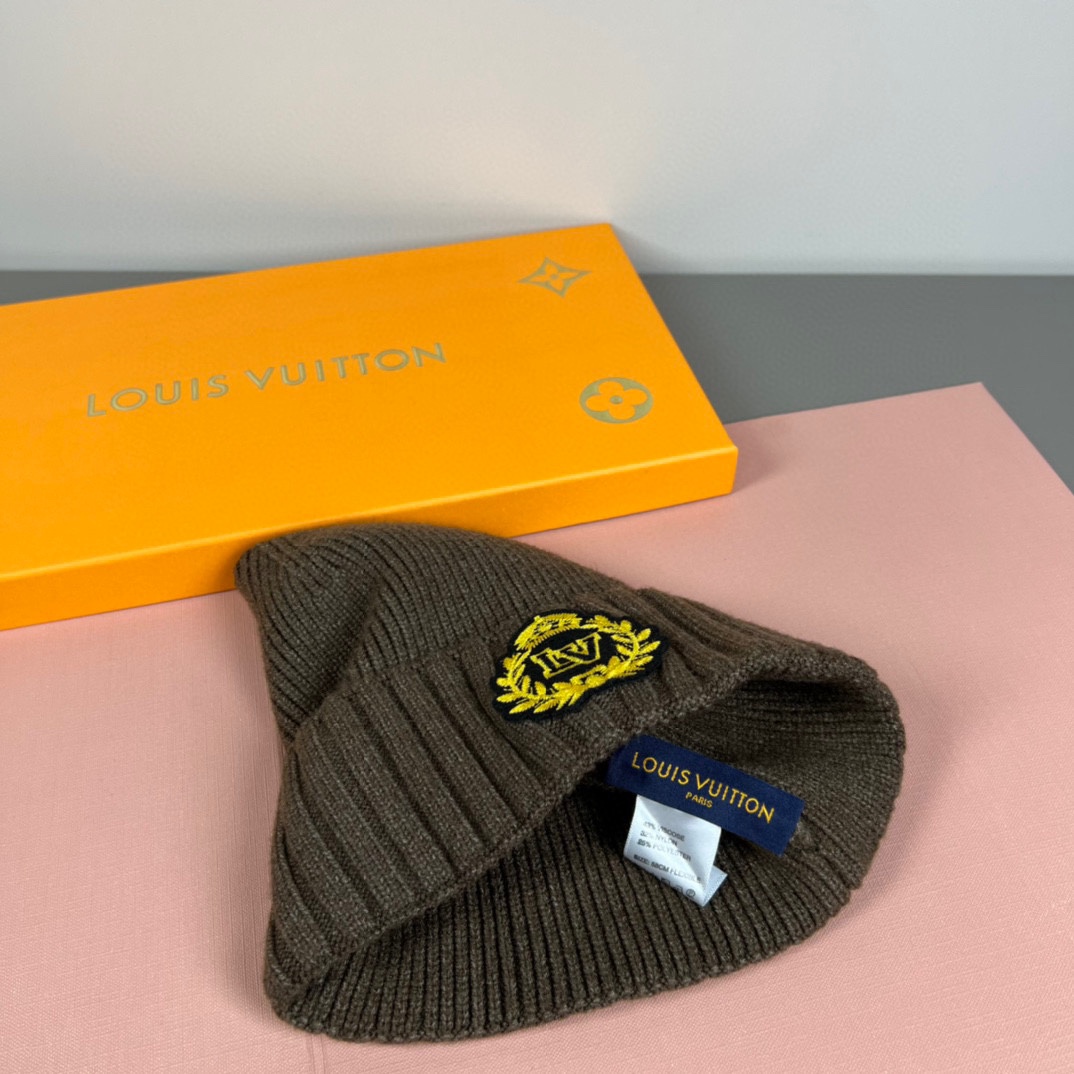 配防尘袋路易威登LOUIS VUITTON🎩官方热卖爆款，羊毛针织毛线帽，时尚好品质高端大气，超柔软！超