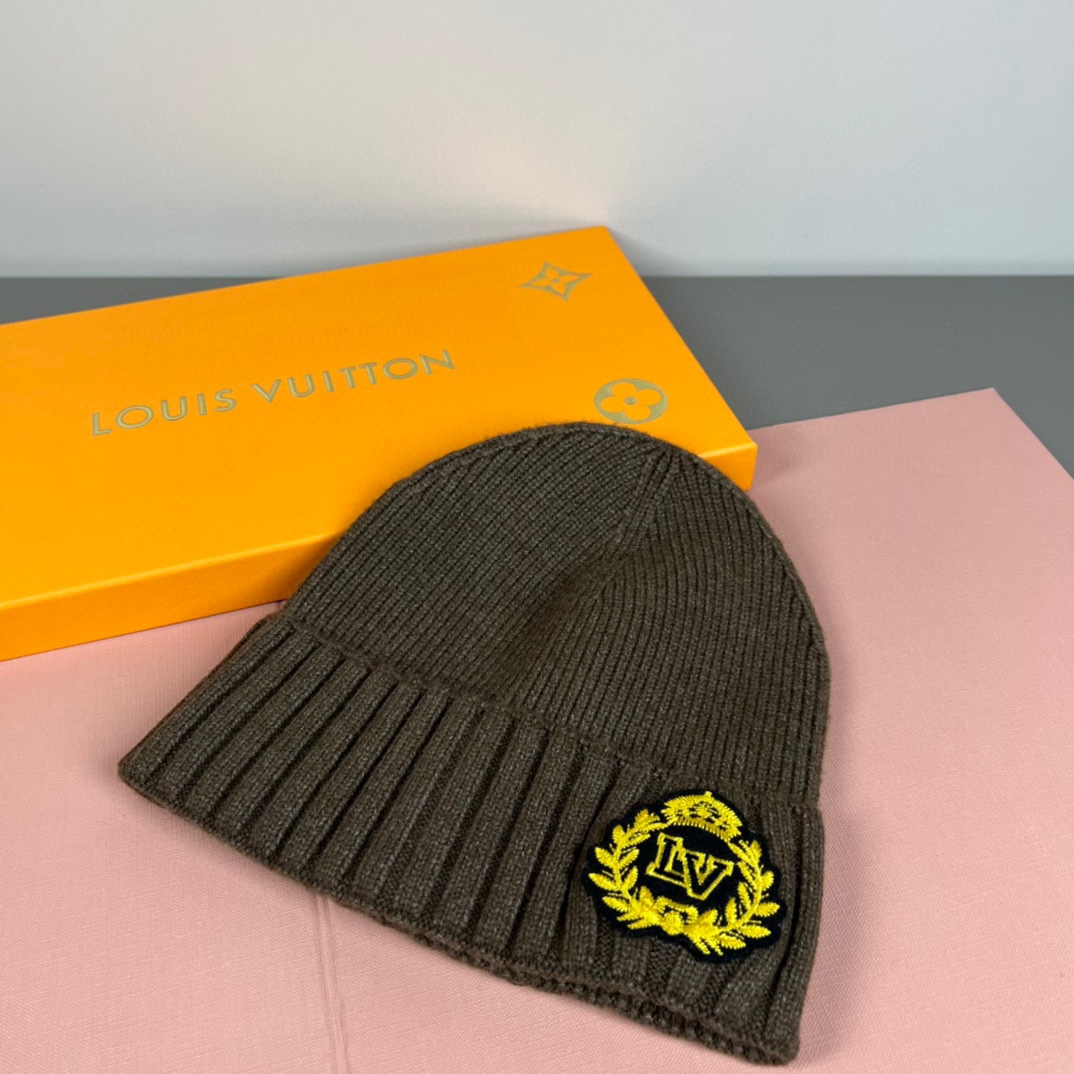 配防尘袋路易威登LOUIS VUITTON🎩官方热卖爆款，羊毛针织毛线帽，时尚好品质高端大气，超柔软！超