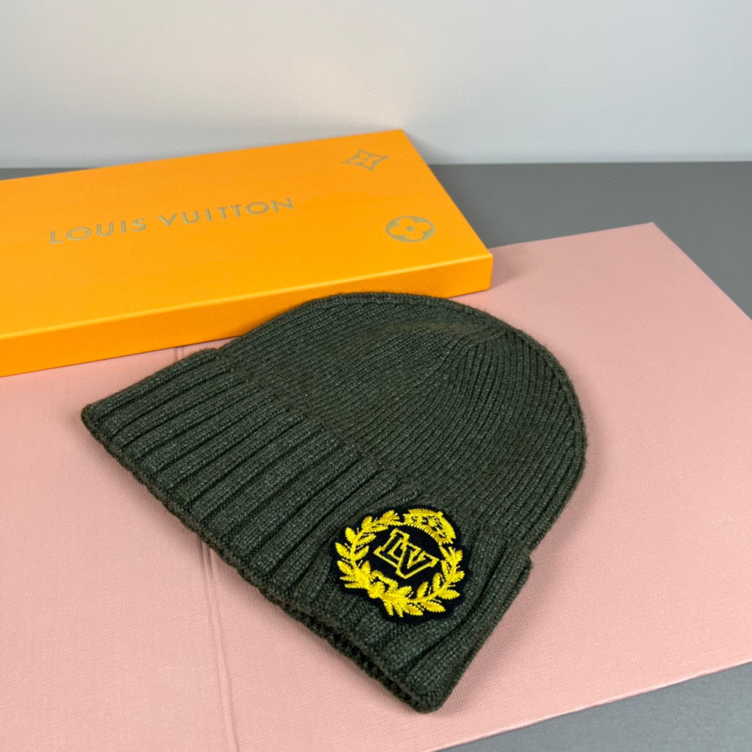 配防尘袋路易威登LOUIS VUITTON🎩官方热卖爆款，羊毛针织毛线帽，时尚好品质高端大气，超柔软！超