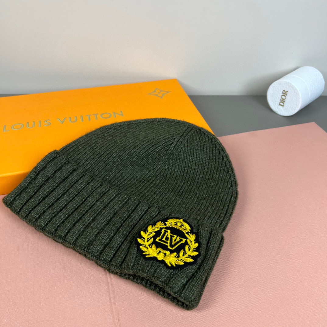配防尘袋路易威登LOUIS VUITTON🎩官方热卖爆款，羊毛针织毛线帽，时尚好品质高端大气，超柔软！超