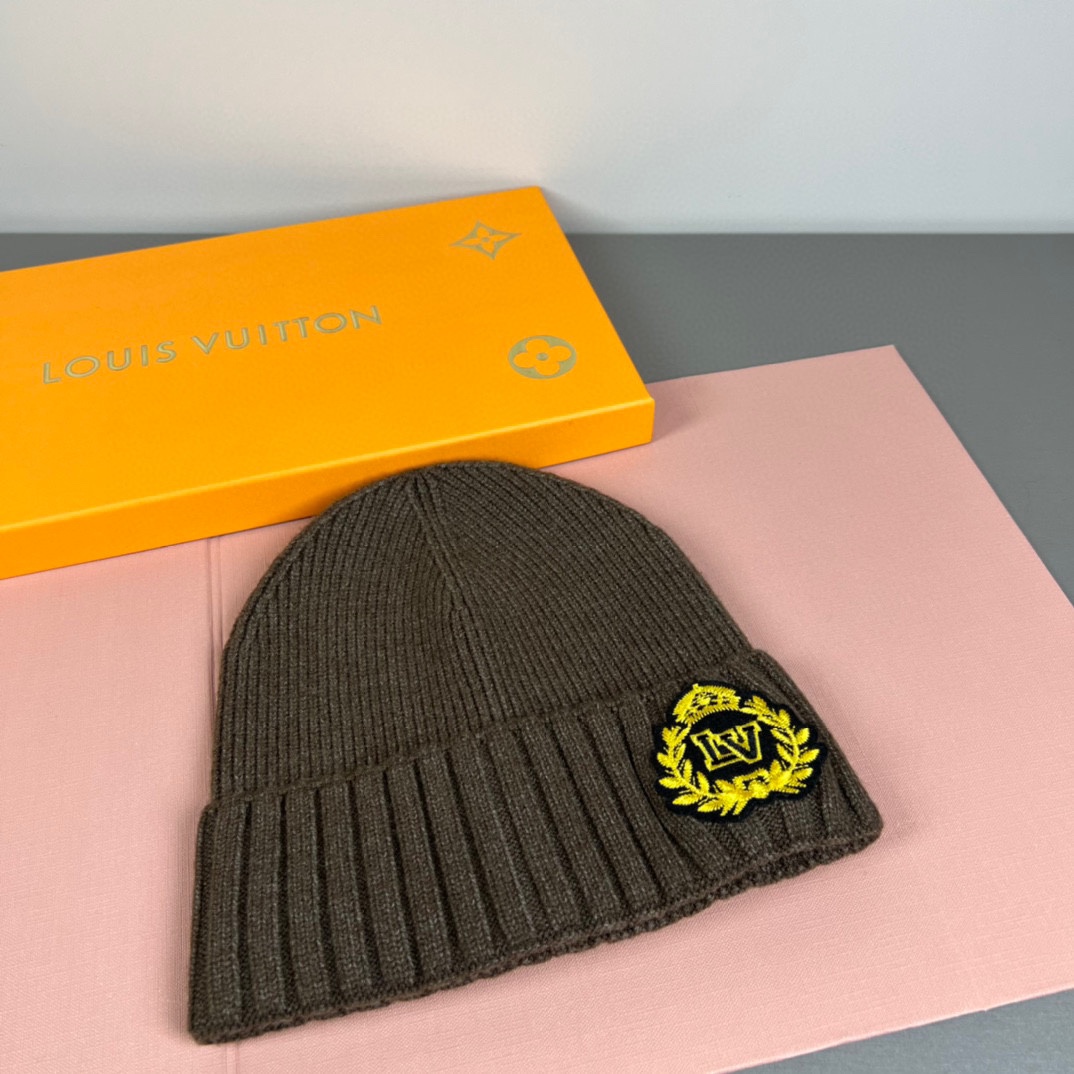 配防尘袋路易威登LOUIS VUITTON🎩官方热卖爆款，羊毛针织毛线帽，时尚好品质高端大气，超柔软！超