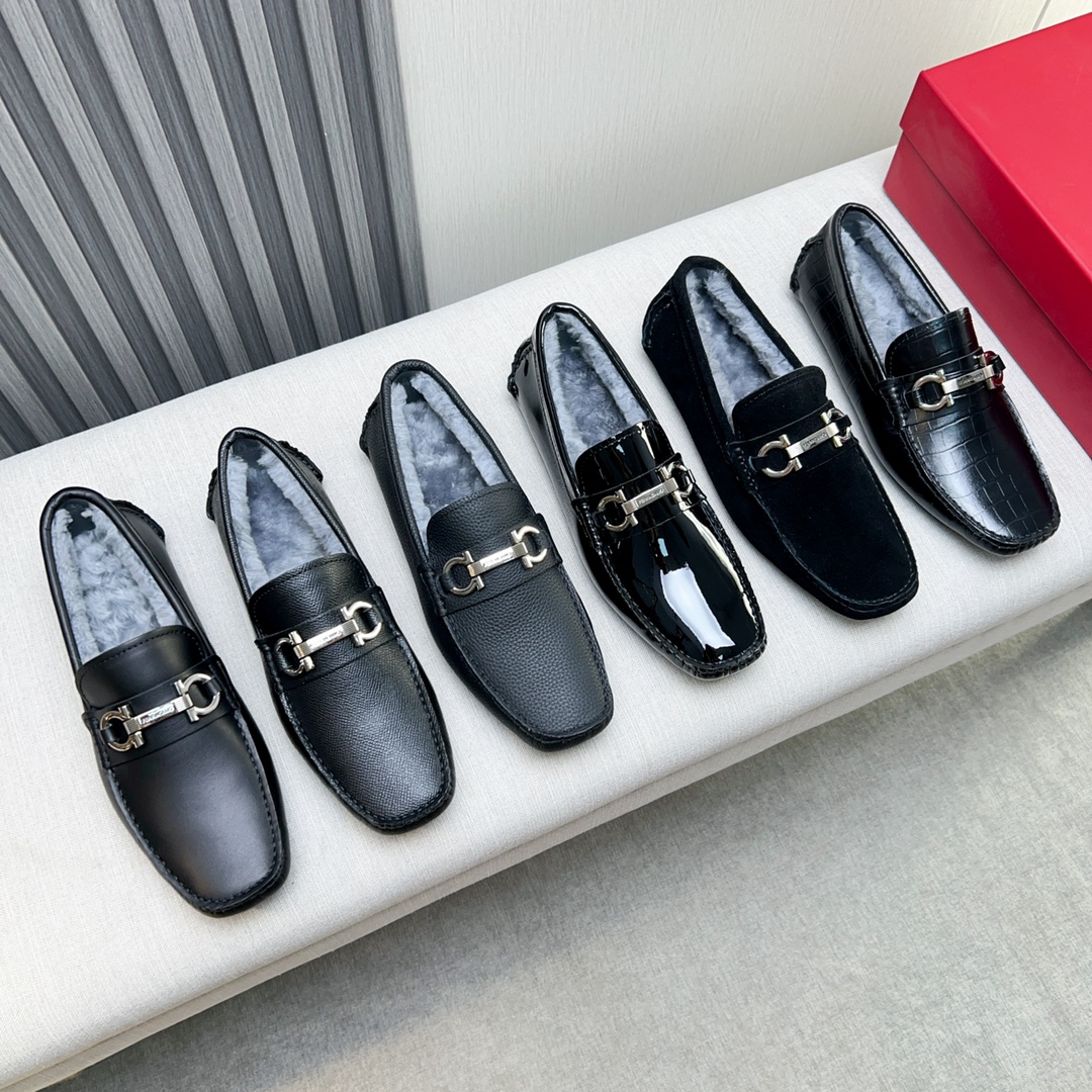 NO:593315,Ferragamo's new high-end quality imported cowhide leather, size 38-45, loafers, ferragamo, loafers, cowhide19860909Ferragamo 新款高端品质 进口牛皮皮毛一体 尺码38-45,乐福鞋皮鞋,ferragamo,loafers,cowhide,Women's Shoes