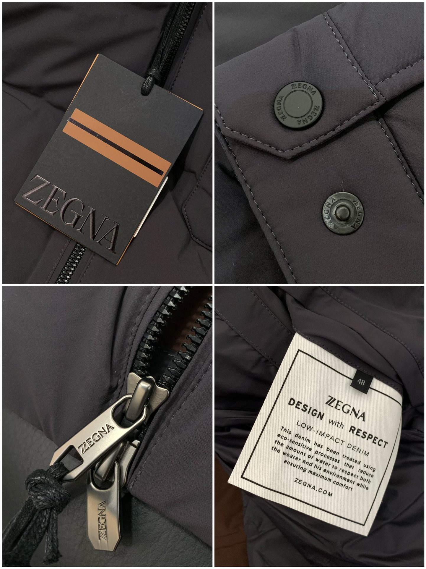 ，杰尼亚 Zegna，2025冬季最新品，专柜同步有售，原单狠货，时尚休闲羽绒服，采用进口原版面料，舒适