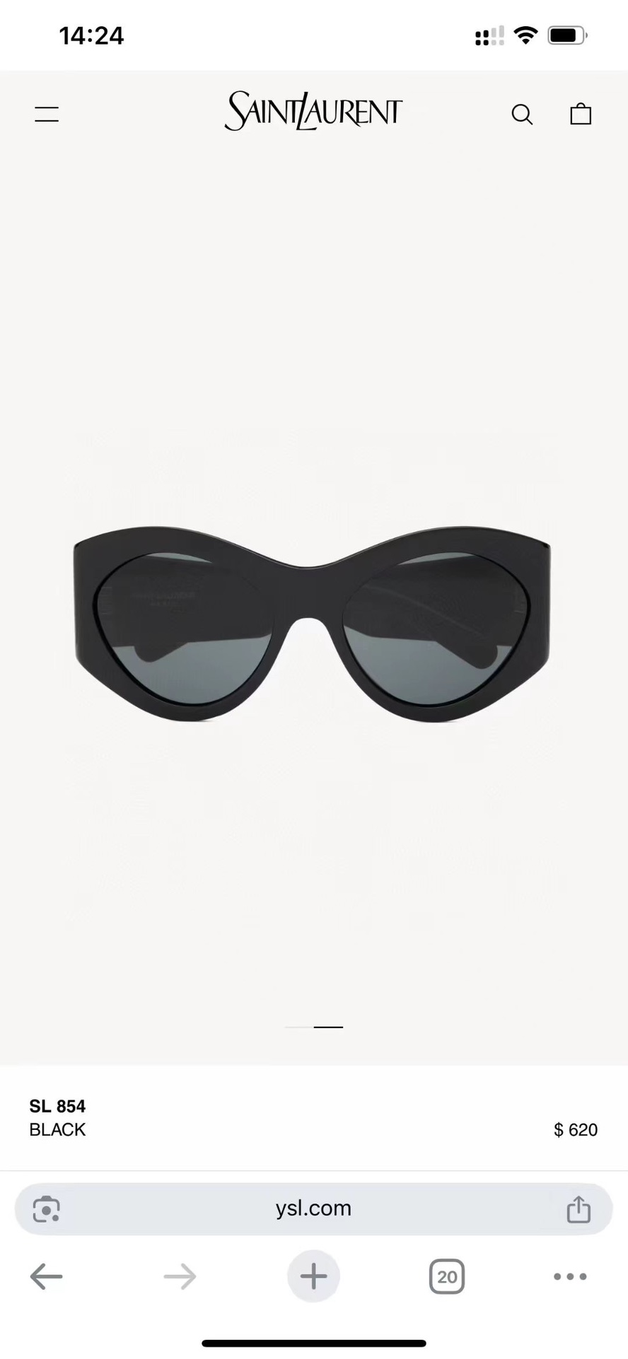 ‼️ 官网图 SAINT LAURENTMOD：SL854size：58口18-125