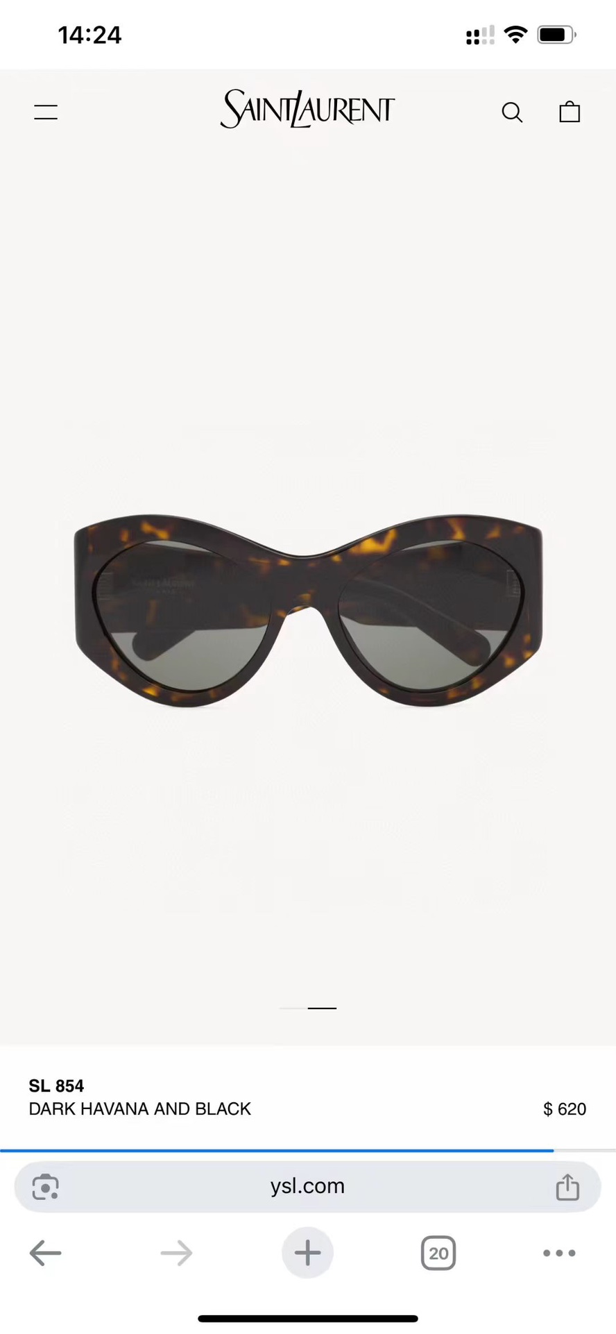 ‼️ 官网图 SAINT LAURENTMOD：SL854size：58口18-125