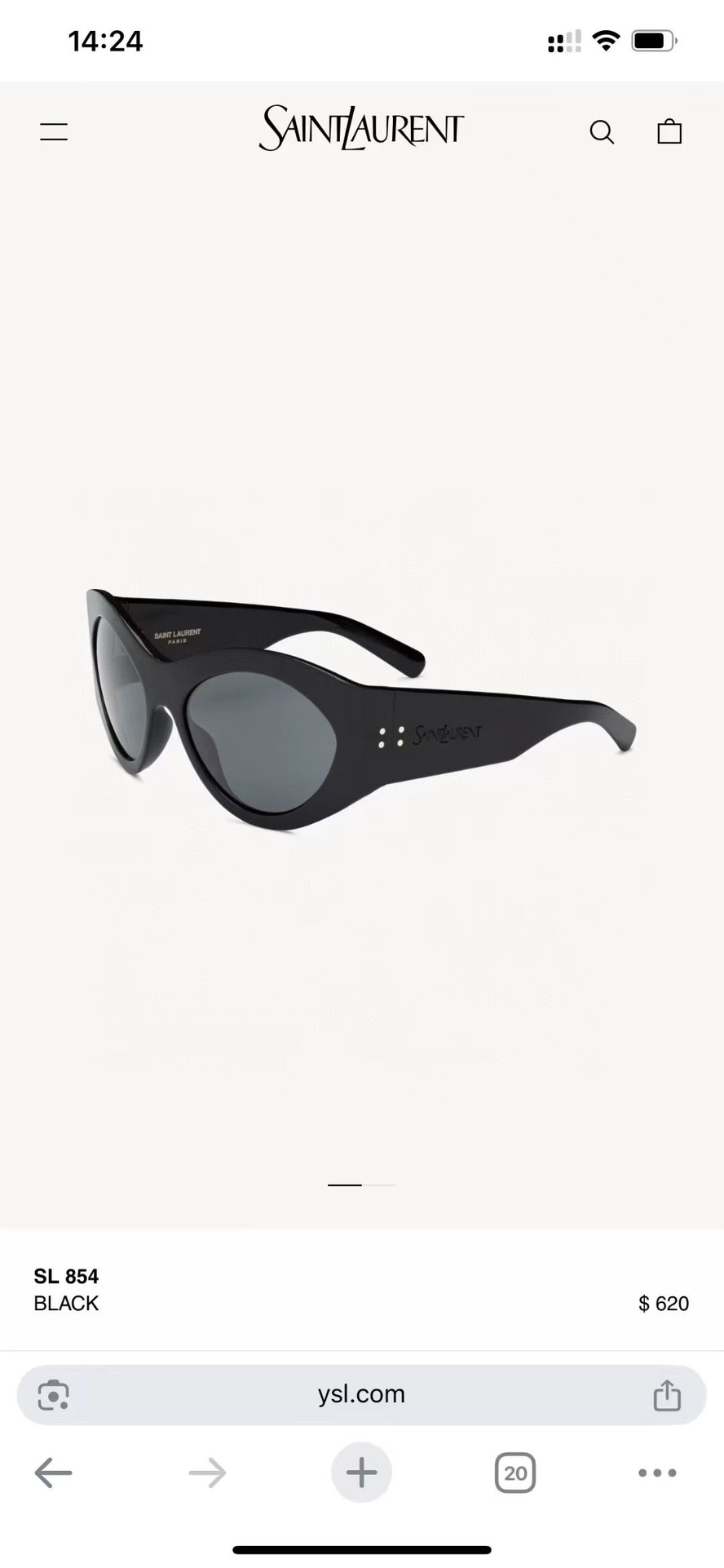 ‼️ 官网图 SAINT LAURENTMOD：SL854size：58口18-125