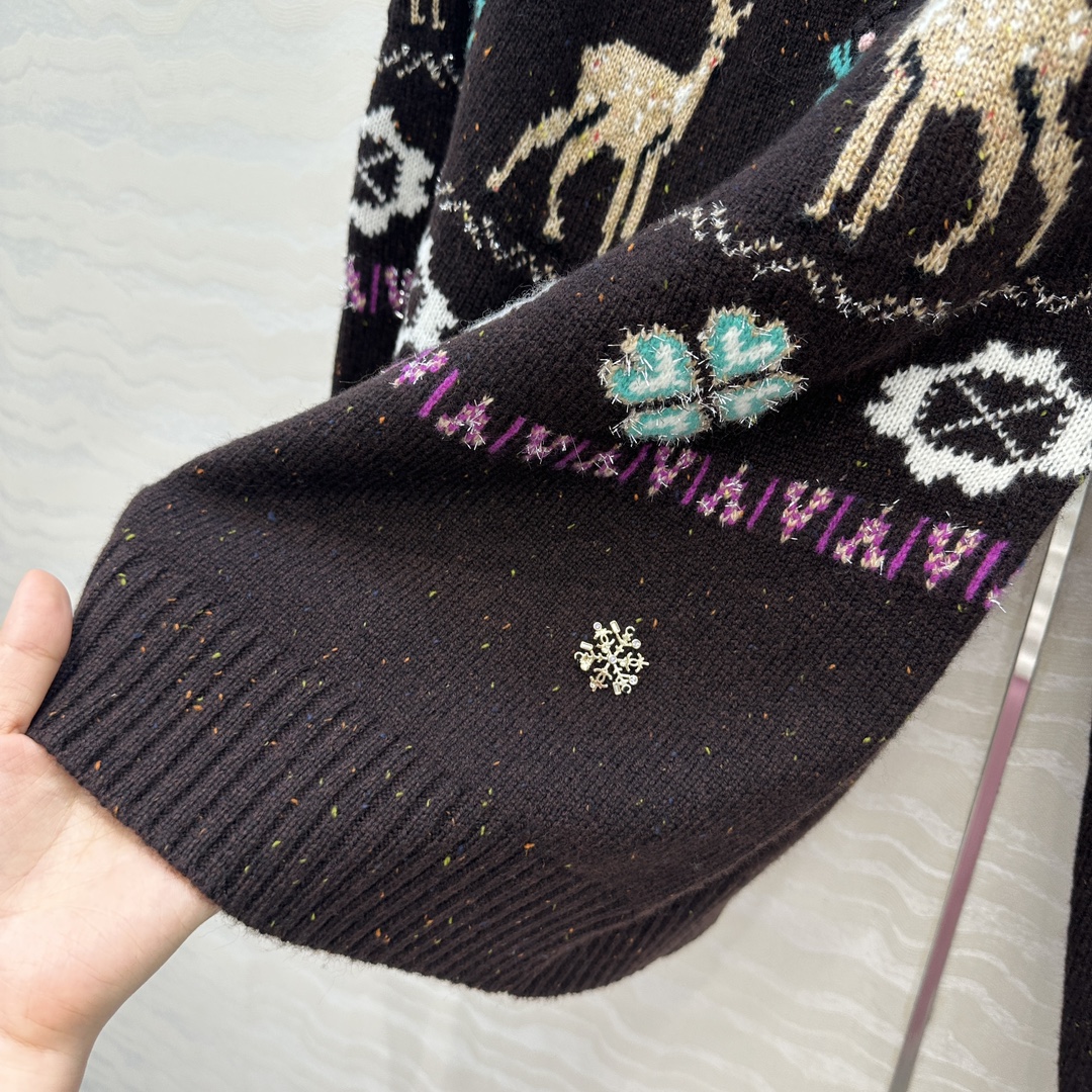 爆单推荐，原单品质，25N Coconeige滑雪系列毛衣！非常有冬日氛围感圣诞🎄费尔岛勾花图案，经典圆