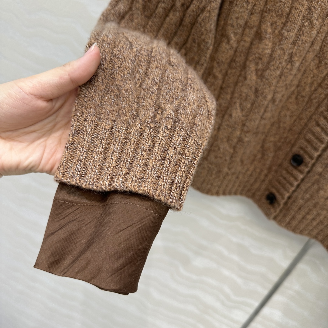 高端原单品质❤️ED高智感穿搭。高圆圆同款，长期主义气质羊绒开衫外套！定制丝棉内衬设计，品质控必入！定染