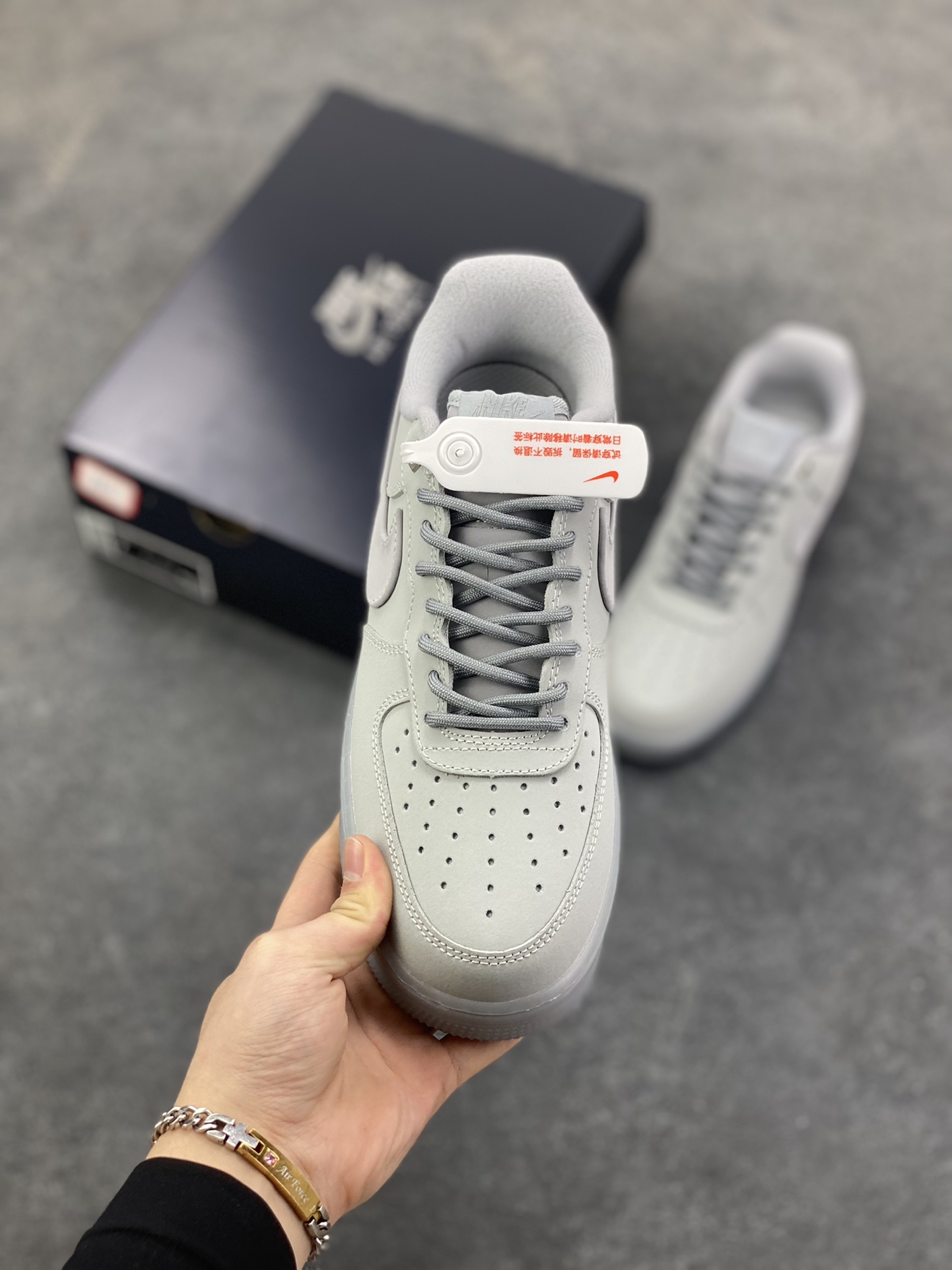 图片[2]-Nike Air Force 1 Low 灰水晶底 空军一号低帮运动休闲板鞋 原楦头原纸板 打造纯正空军版型 专注外贸渠道 全掌内置蜂窝气垫 原盒配件 原厂中底钢印、拉帮完美 货号：CJ9179-002 尺码：36 36.5 37.5 38 38.5 39 40 40.5 41 42 42.5 43 44 44.5 45-选品中心