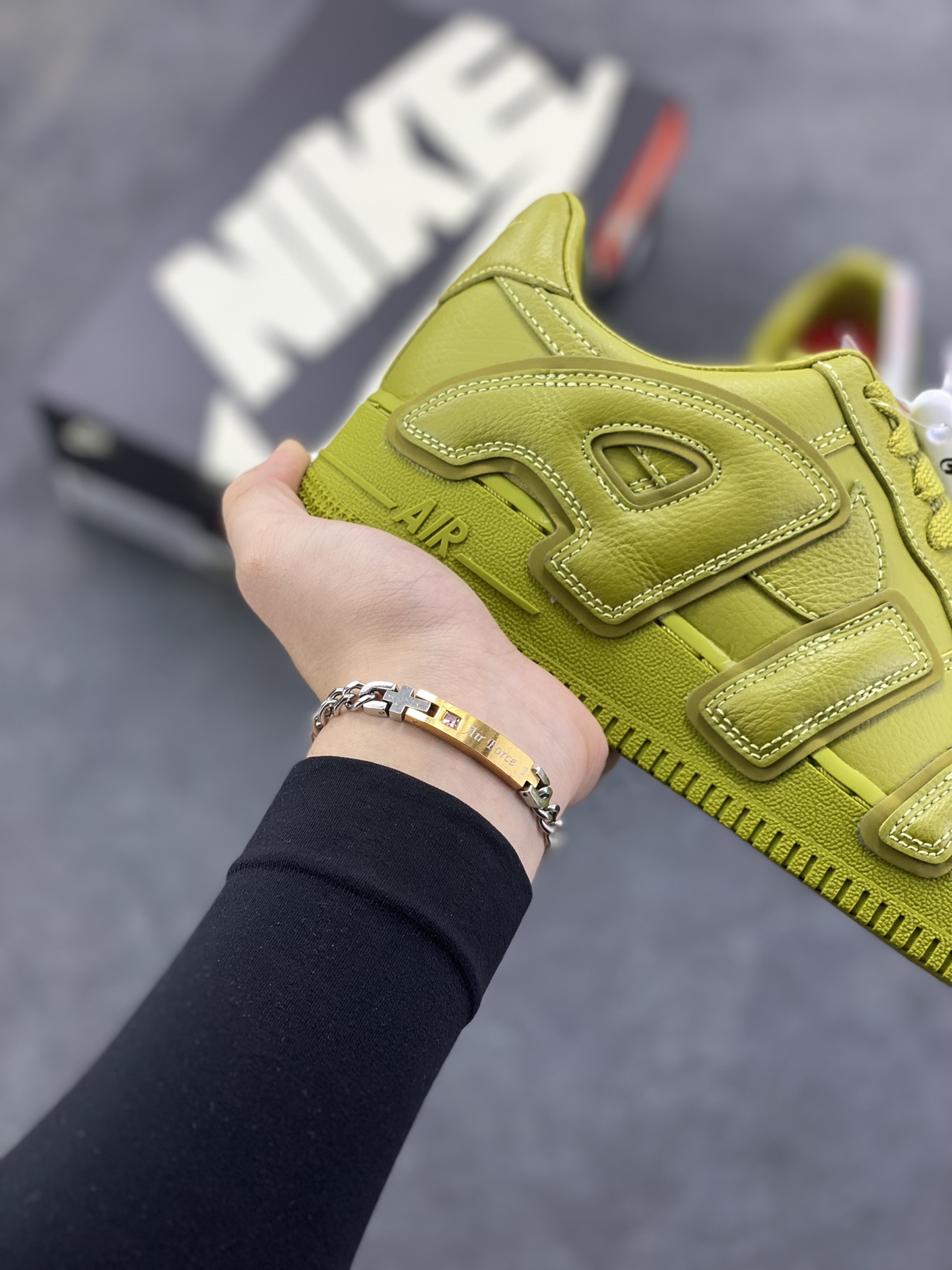 图片[6]-HY版本💯 Nike Air Force 1 Low CPFM联名绿 空军一号低帮运动休闲板鞋 原楦头原纸板 打造纯正空军版型 专注外贸渠道 全掌内置蜂窝气垫 原盒配件 原厂中底钢印、拉帮完美 货号：FQ7069-300 尺码：36 36.5 37.5 38 38.5 39 40 40.5 41 42 42.5 43 44 44.5 45 46-选品中心