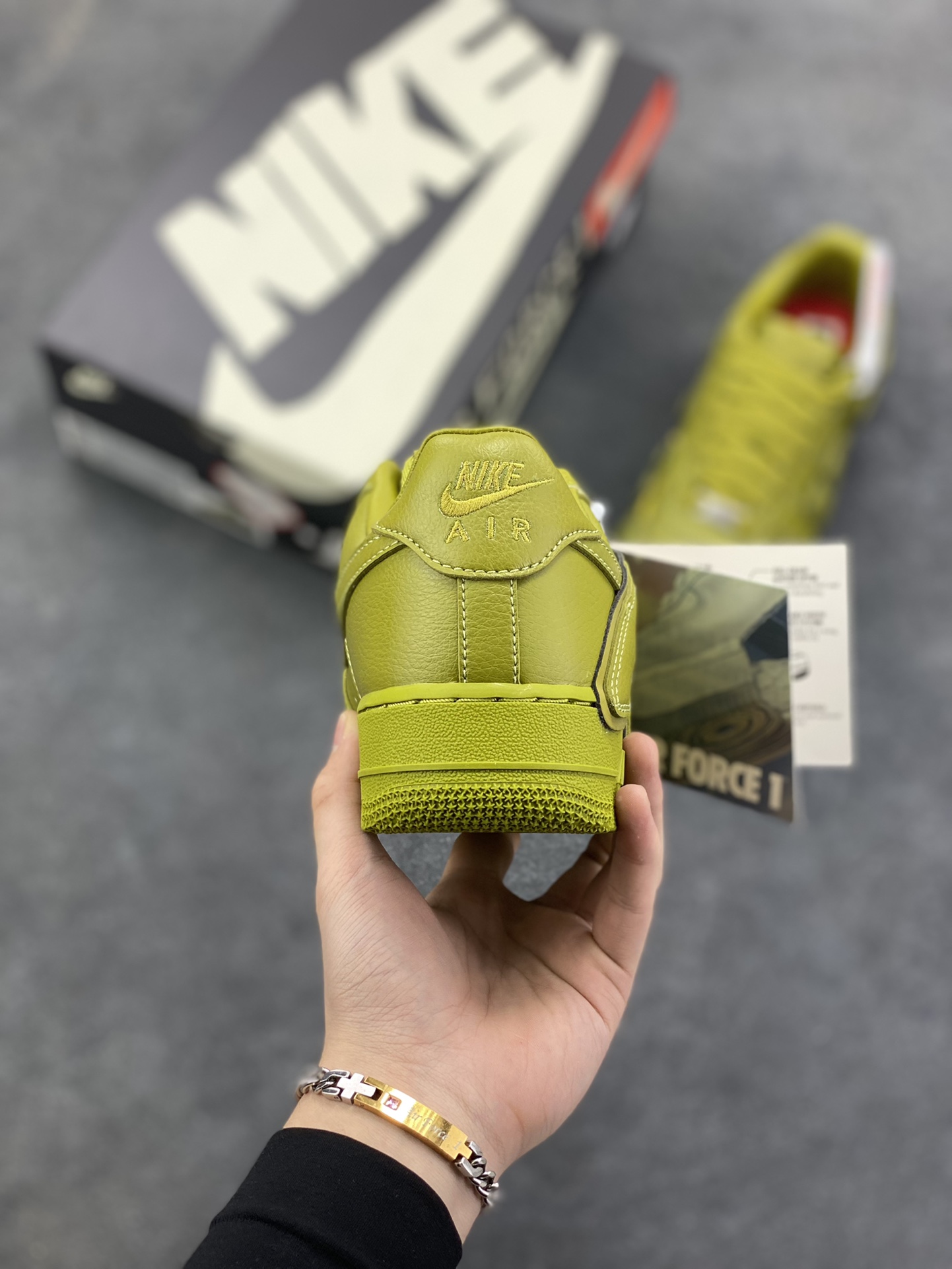 图片[4]-HY版本💯 Nike Air Force 1 Low CPFM联名绿 空军一号低帮运动休闲板鞋 原楦头原纸板 打造纯正空军版型 专注外贸渠道 全掌内置蜂窝气垫 原盒配件 原厂中底钢印、拉帮完美 货号：FQ7069-300 尺码：36 36.5 37.5 38 38.5 39 40 40.5 41 42 42.5 43 44 44.5 45 46-选品中心