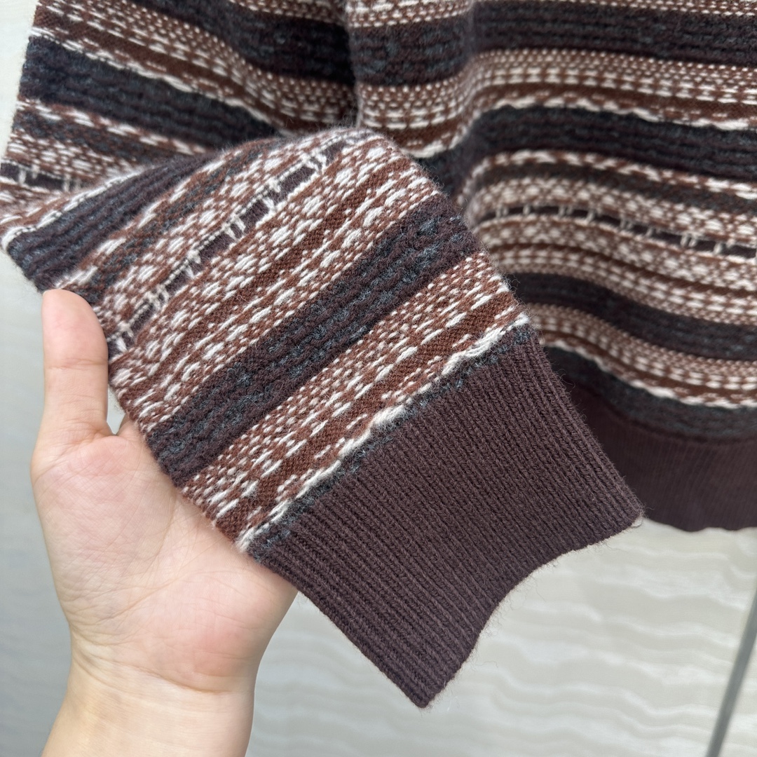 高端原单品质❤️浓郁美式风，费尔岛圆领毛衣，满满的北欧度假风🎀复古定位色彩编织！拥抱冬日阳光的温暖💞气质