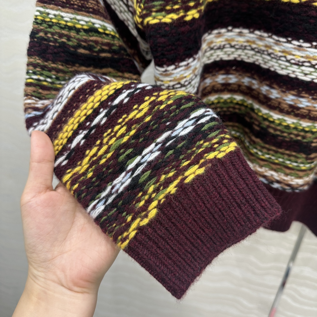 高端原单品质❤️浓郁美式风，费尔岛圆领毛衣，满满的北欧度假风🎀复古定位色彩编织！拥抱冬日阳光的温暖💞气质