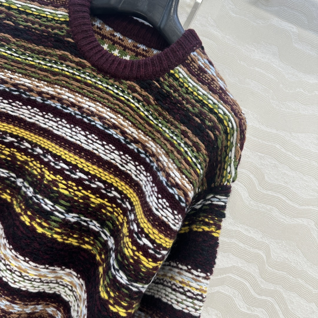 高端原单品质❤️浓郁美式风，费尔岛圆领毛衣，满满的北欧度假风🎀复古定位色彩编织！拥抱冬日阳光的温暖💞气质