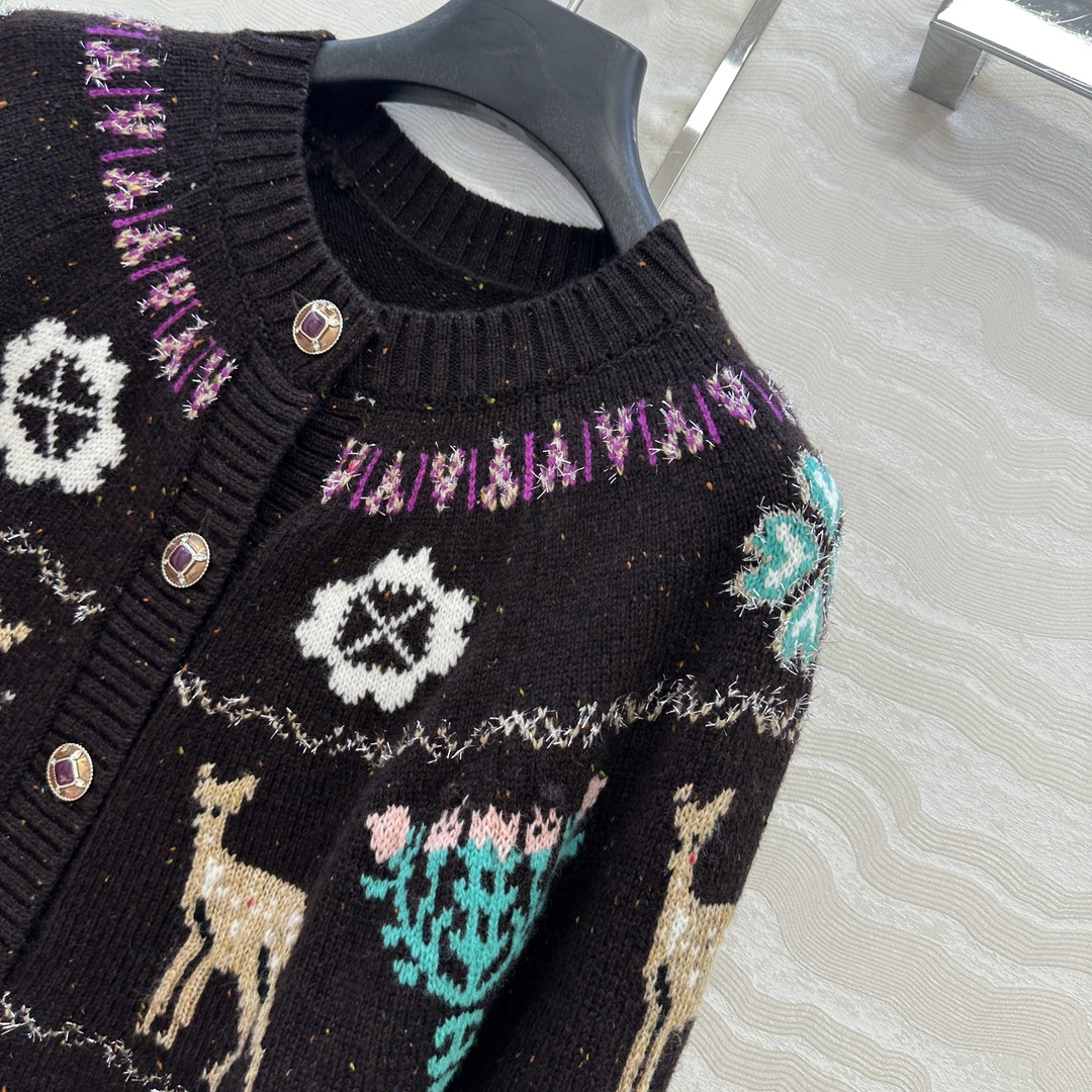 爆单推荐，原单品质，25N Coconeige滑雪系列开衫外套。非常有冬日氛围感圣诞🎄费尔岛勾花图案，经