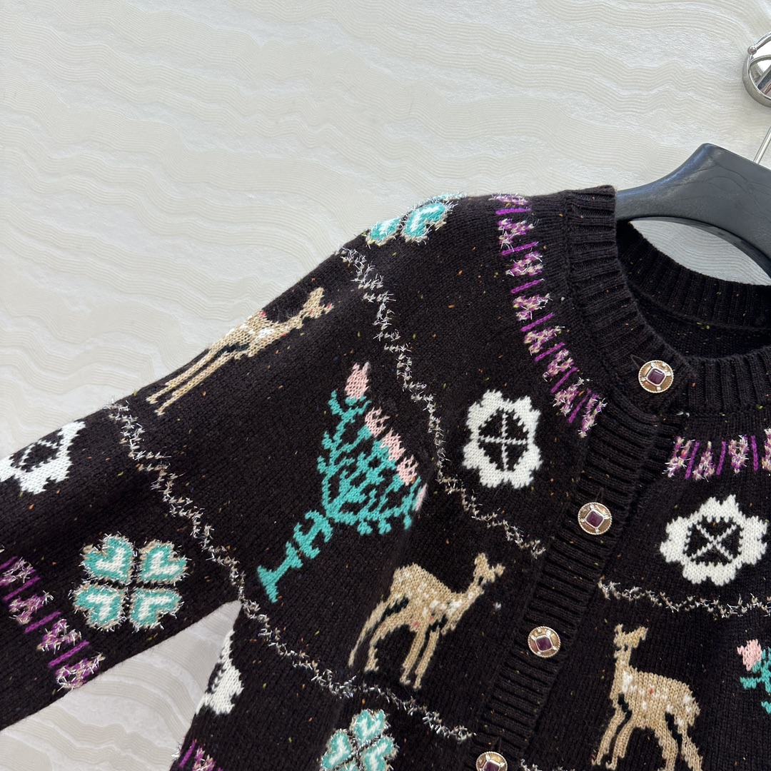 爆单推荐，原单品质，25N Coconeige滑雪系列开衫外套。非常有冬日氛围感圣诞🎄费尔岛勾花图案，经