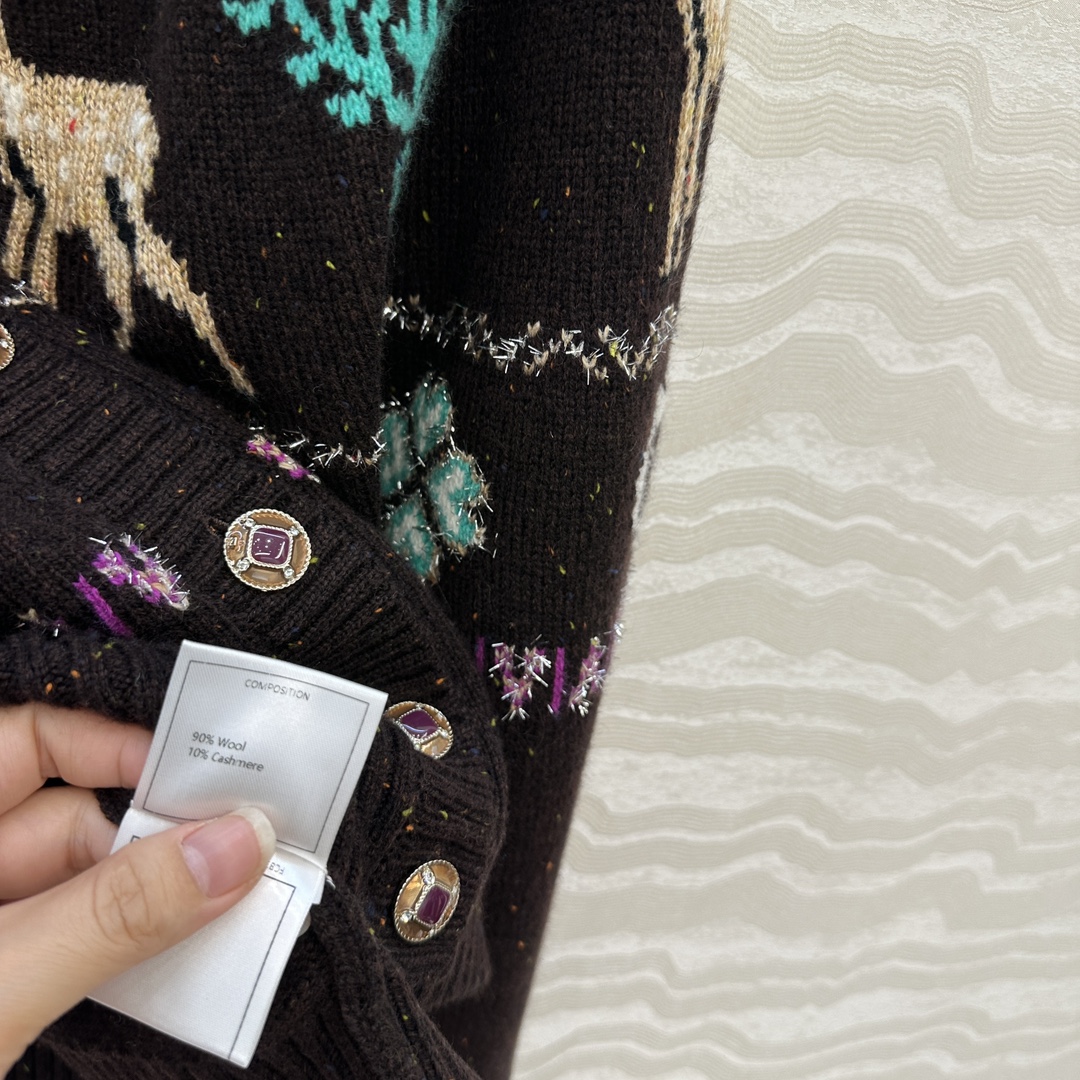 爆单推荐，原单品质，25N Coconeige滑雪系列开衫外套。非常有冬日氛围感圣诞🎄费尔岛勾花图案，经