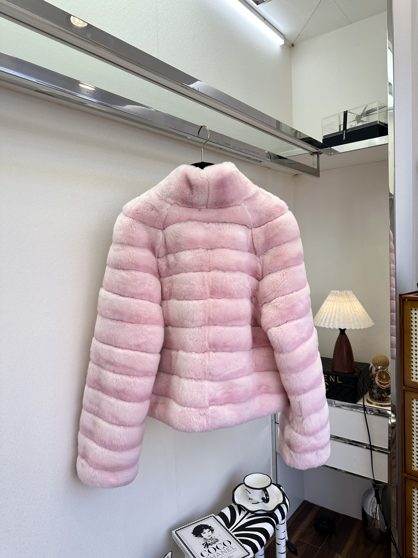Luxury Rabbit Fur High Neck Sweater - Exquisite Soft Pink Tones, Limited Edition 3 i1762783156 419 1
