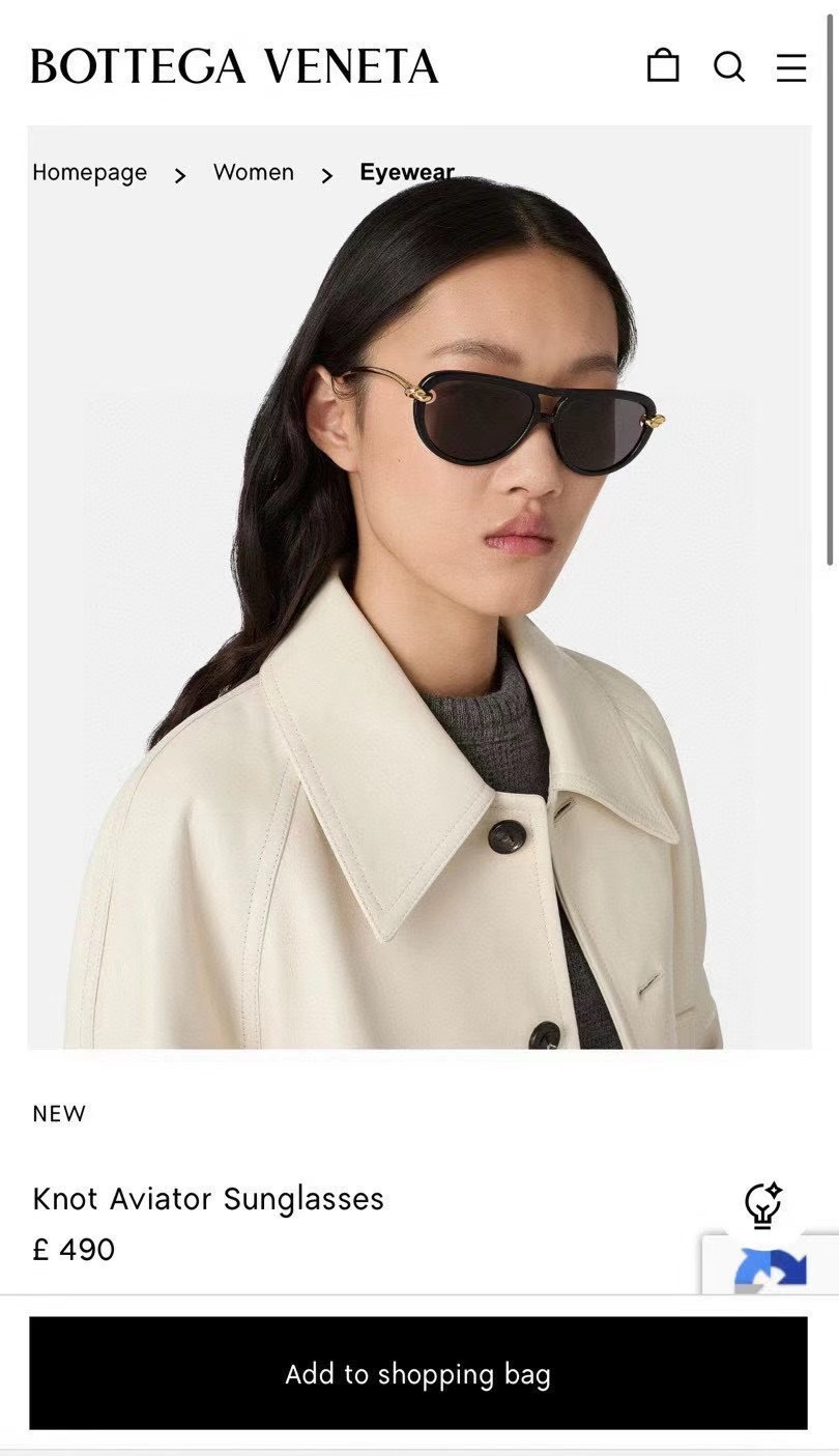 ‼️ 官网图 BOTTEGA VENET*🌟🌟🌟MODEL：BV1418S🌟🌟🌟SIZE：58口18-1