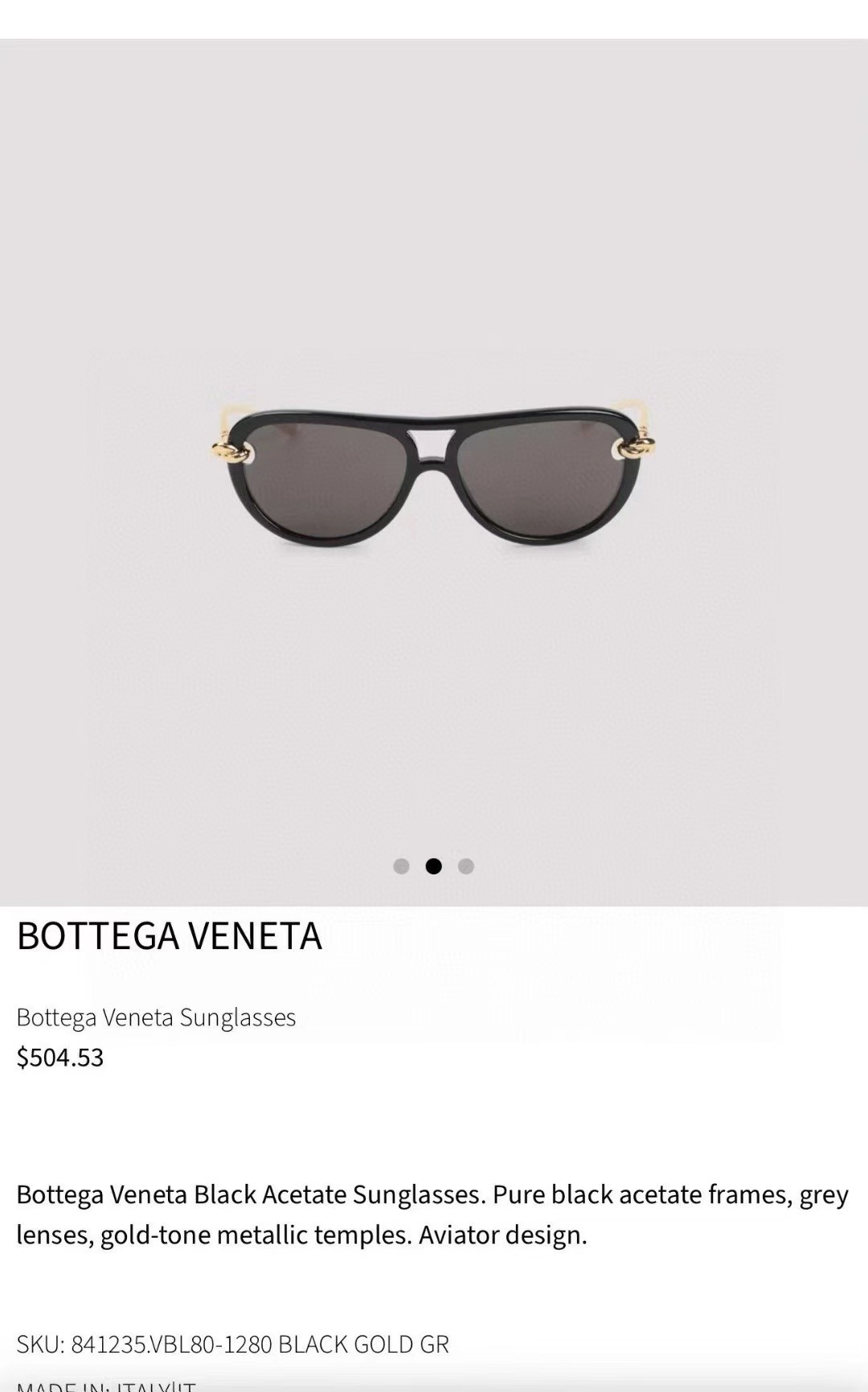 ‼️ 官网图 BOTTEGA VENET*🌟🌟🌟MODEL：BV1418S🌟🌟🌟SIZE：58口18-1