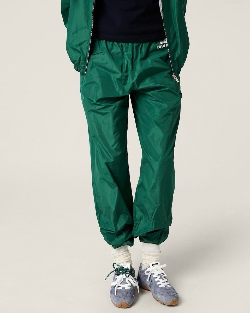 Miu Miu x New Balance Retro Track Pants – Navy Nylon, Designer Collaboration