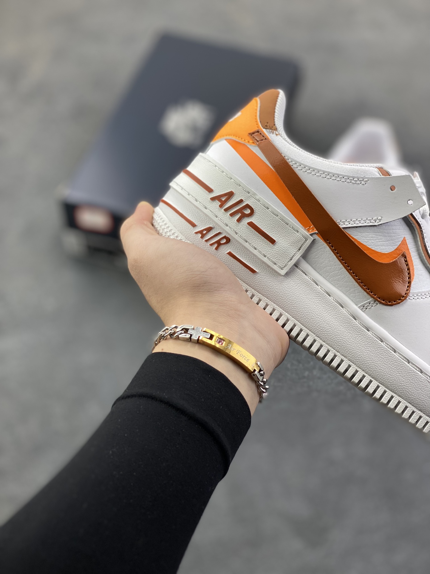 图片[6]-NK Air Force 1 Shadow 轻量增高低帮百搭板鞋\”拼接马卡龙\” 全新少女系解构主义设计双层轻量EVA发泡中底+防滑RB橡胶外圈底鞋底 原楦头原纸板 打造纯正空军版型 专注外贸渠道 全掌内置蜂窝气垫 原盒配件 原厂中底钢印、拉帮完美 货号：CI0919-124 尺码：35.5 36 36.5 37.5 38 38.5 39 40-选品中心