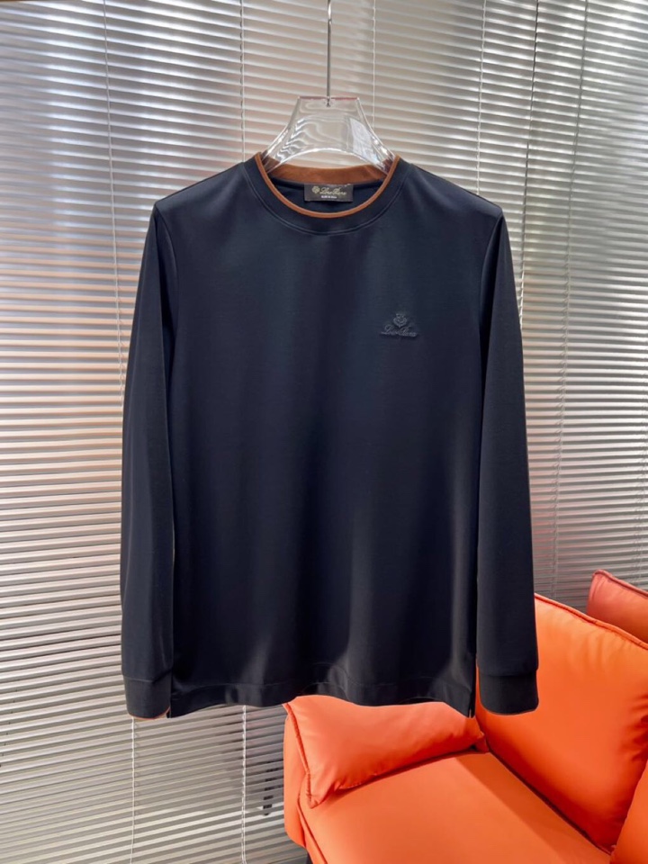 Loro Piana 诺悠翩雅 2025ss 秋冬新品男士羊毛长袖T恤针织圆领衫，高奢内敛低调，轻松驾驭