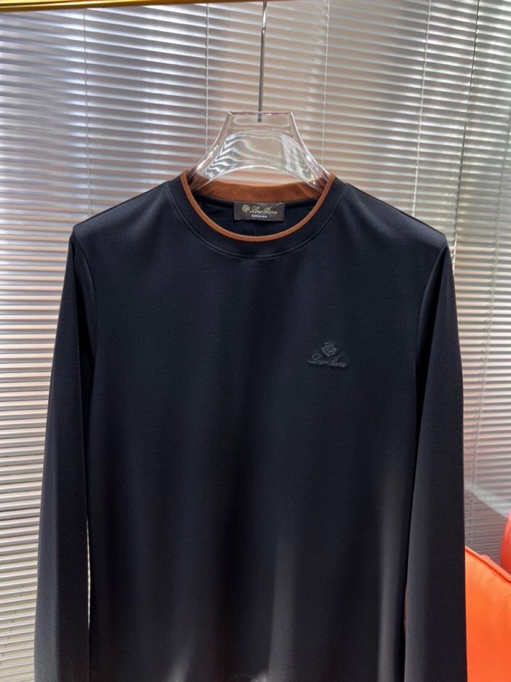 Loro Piana 诺悠翩雅 2025ss 秋冬新品男士羊毛长袖T恤针织圆领衫，高奢内敛低调，轻松驾驭