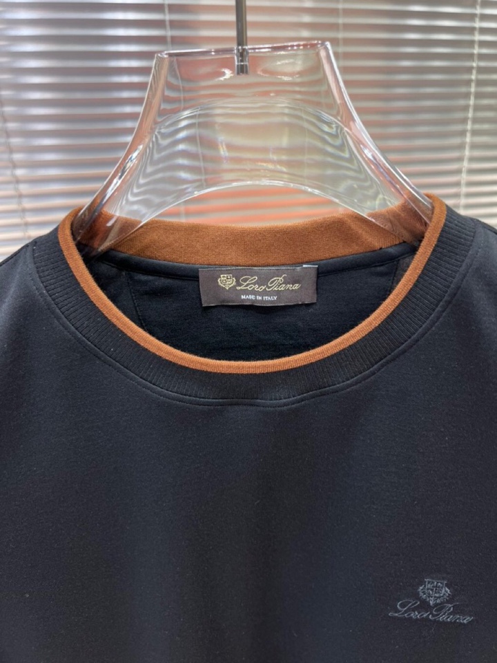 Loro Piana 诺悠翩雅 2025ss 秋冬新品男士羊毛长袖T恤针织圆领衫，高奢内敛低调，轻松驾驭