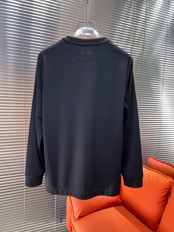 Loro Piana 诺悠翩雅 2025ss 秋冬新品男士羊毛长袖T恤针织圆领衫，高奢内敛低调，轻松驾驭