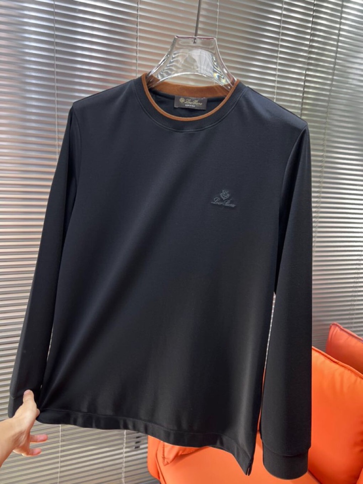 Loro Piana 诺悠翩雅 2025ss 秋冬新品男士羊毛长袖T恤针织圆领衫，高奢内敛低调，轻松驾驭