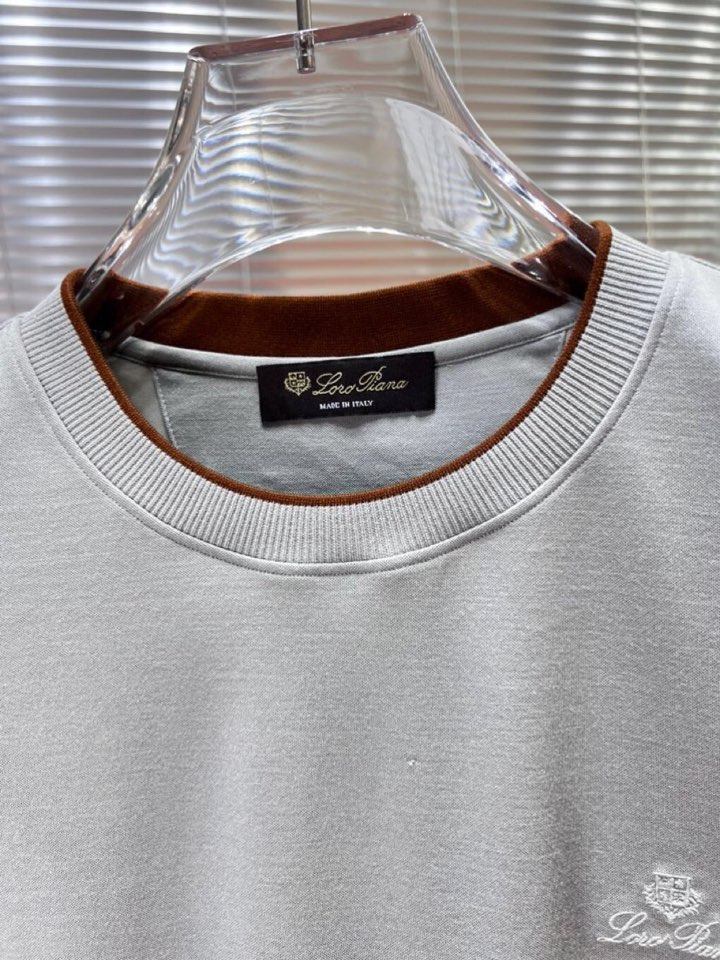 Loro Piana 诺悠翩雅 2025ss 秋冬新品男士羊毛长袖T恤针织圆领衫，高奢内敛低调，轻松驾驭