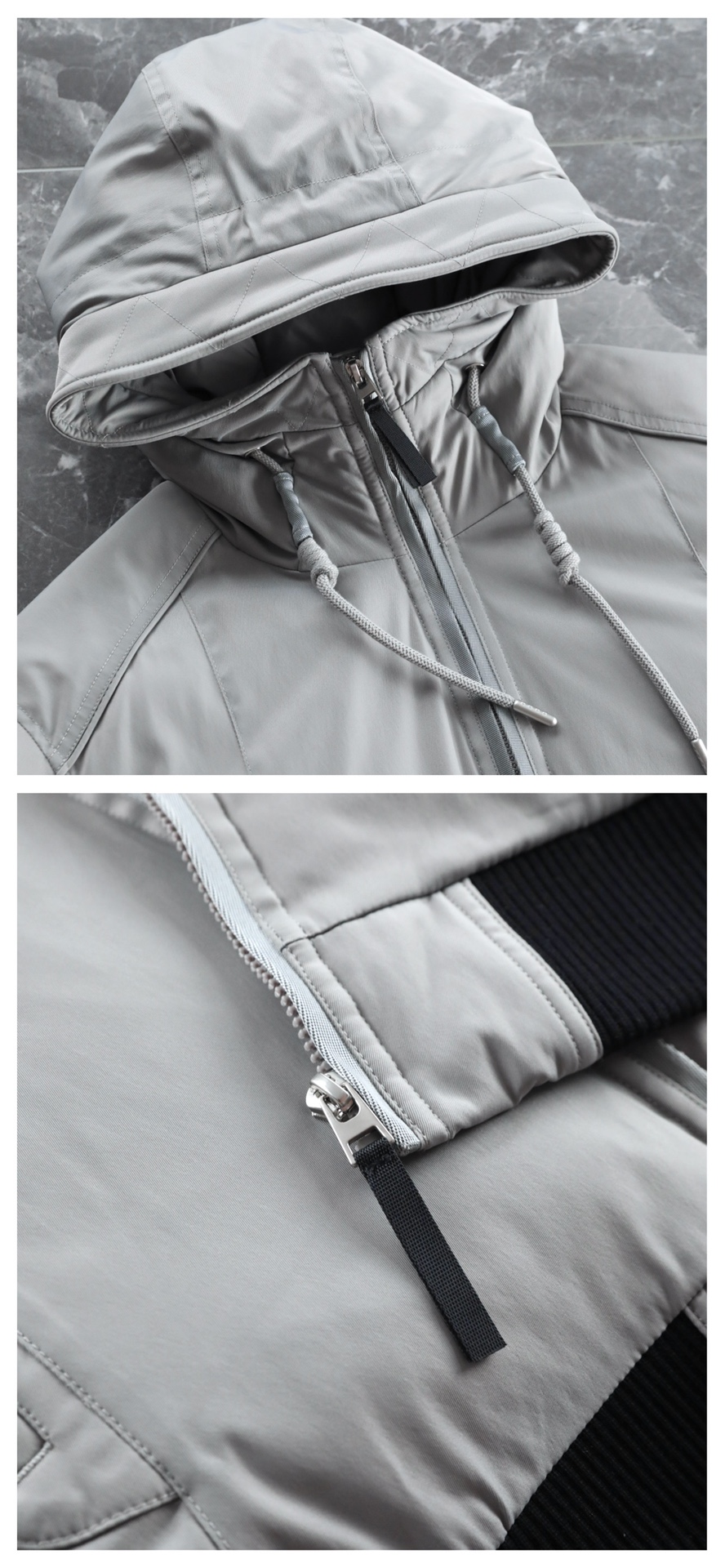 羽绒服 🆕 当92.6%锦纶遇见7.4%氨纶，织出来的不仅是防风面料，更是会呼吸的温暖结界。黑色款像是极