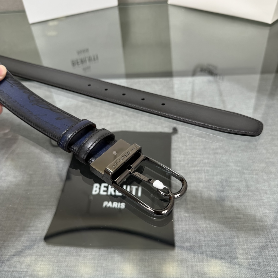 配原包装3.5宽Berluti 布鲁提 新款上新🆕 最新款男士腰带，高端质感感受，顶级擦色小牛皮质感极好