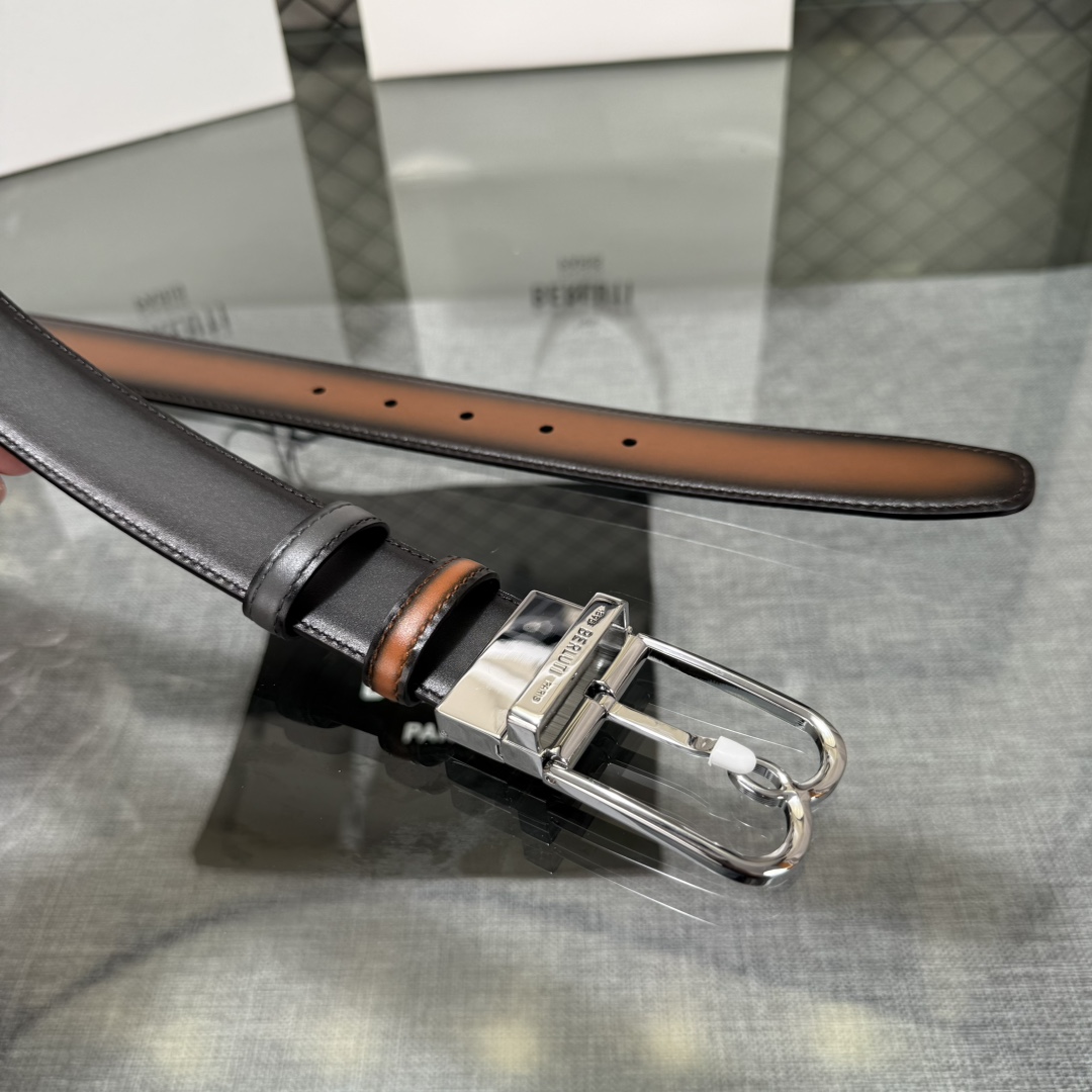 配原包装3.5宽Berluti 布鲁提 新款上新🆕 最新款男士腰带，高端质感感受，顶级擦色小牛皮质感极好