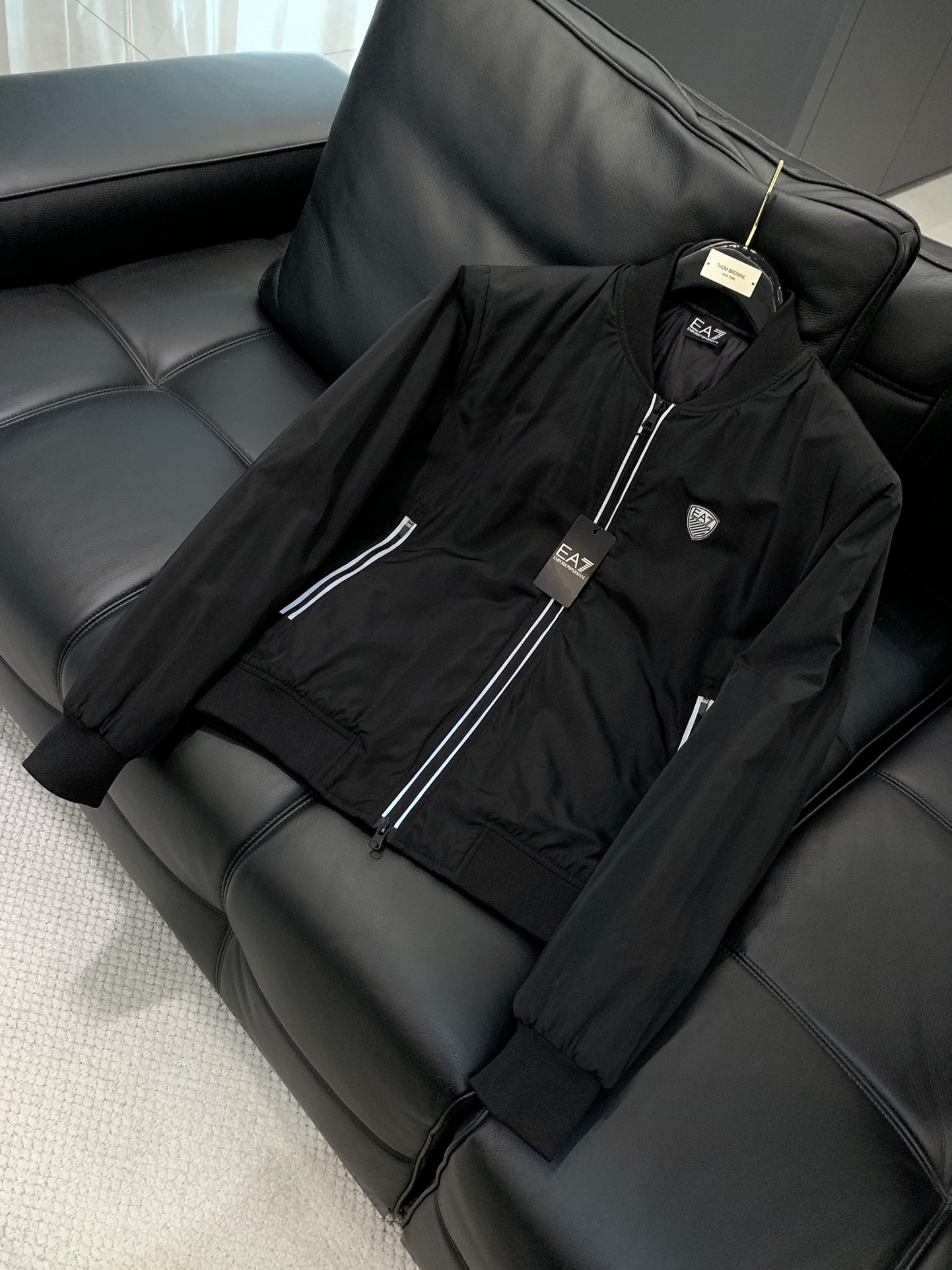 ，阿玛尼薄棉立领拉链夹克材质 面料 聚酯纤维 里料 棉尺S-2XL S M L XL XXL胸围112 